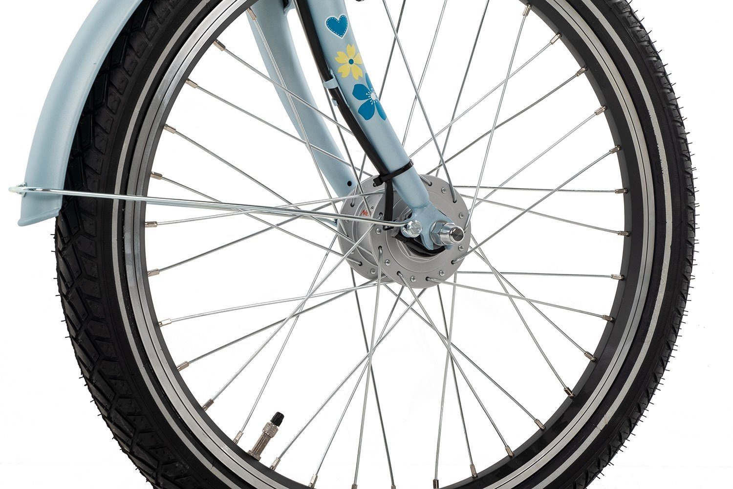 Almrausch Kinderfahrrad Zucker 3 20 Wave, 3 Gang Shimano Nexus 3 Rücktritt Schaltwerk, Nabenschaltung Rücktritt, Kinderrad 20 Zoll Junge Mädchen Tiefeinstieg blau