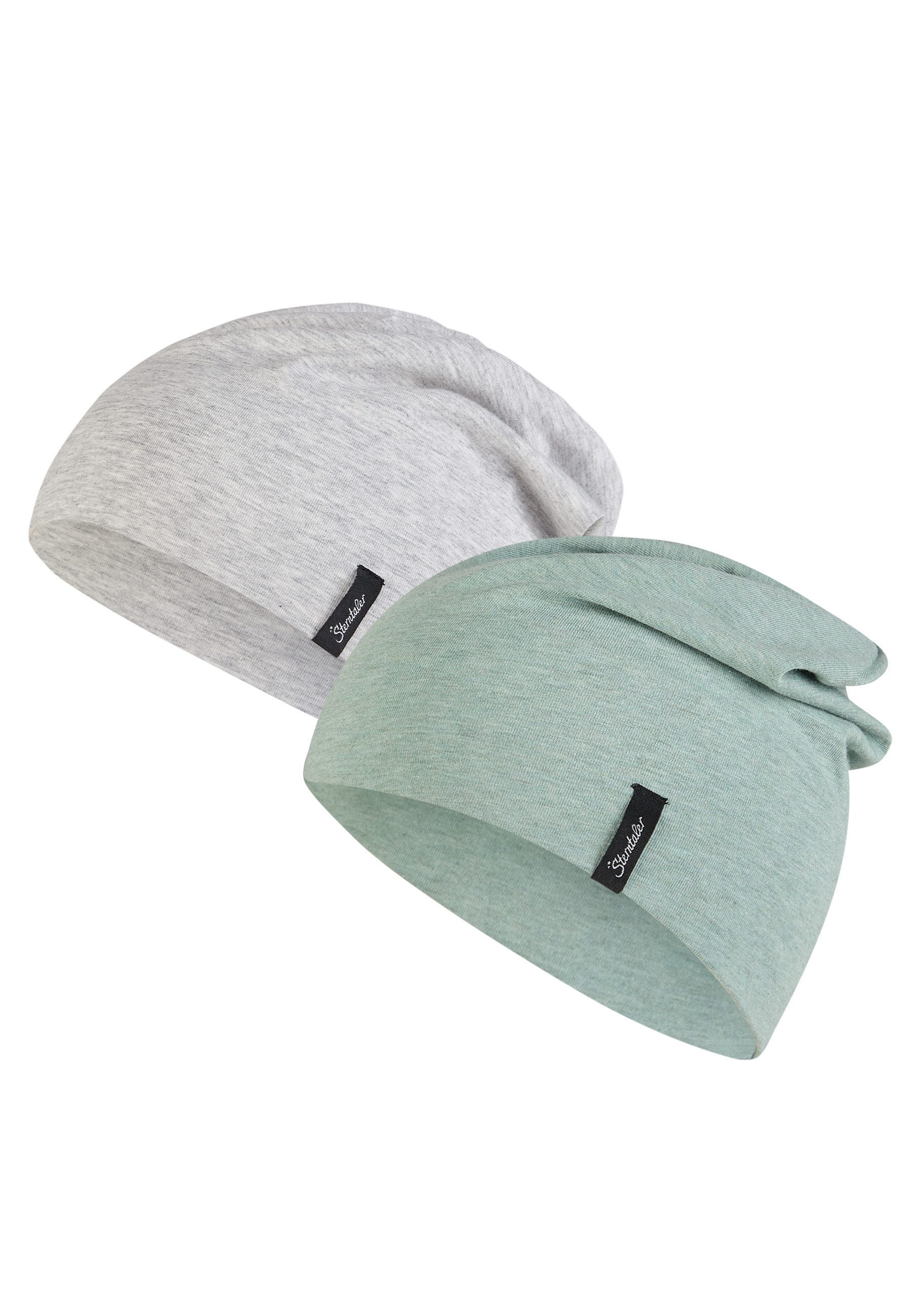 Sterntaler® Beanie OCS Beanie Doppelpack (1-St) Kindermütze aus weichem Melange-Singlejersey im Doppelpack