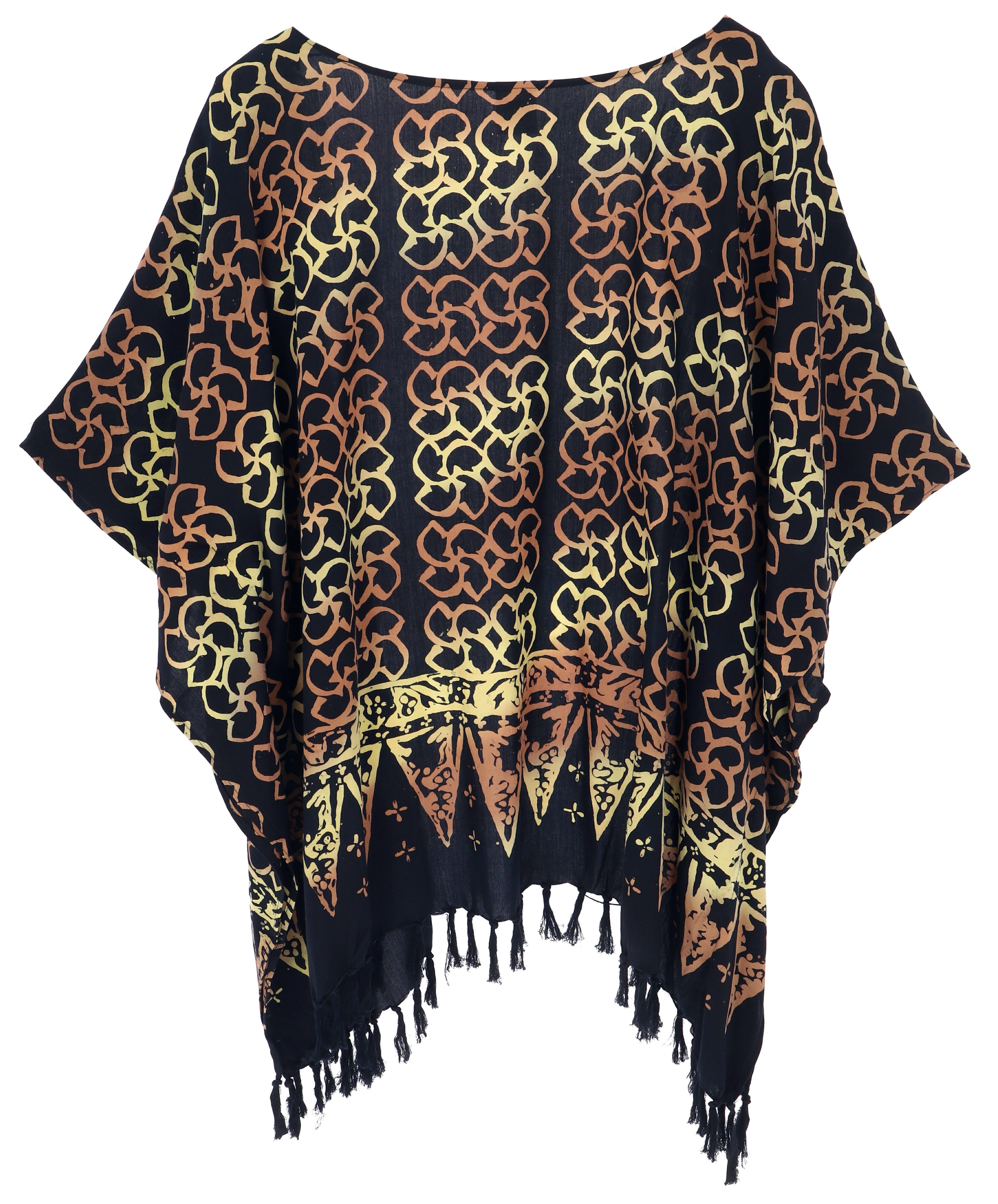 Guru-Shop Kimono Kurzer farbenfroher Sommer Kimono, günstig online kaufen