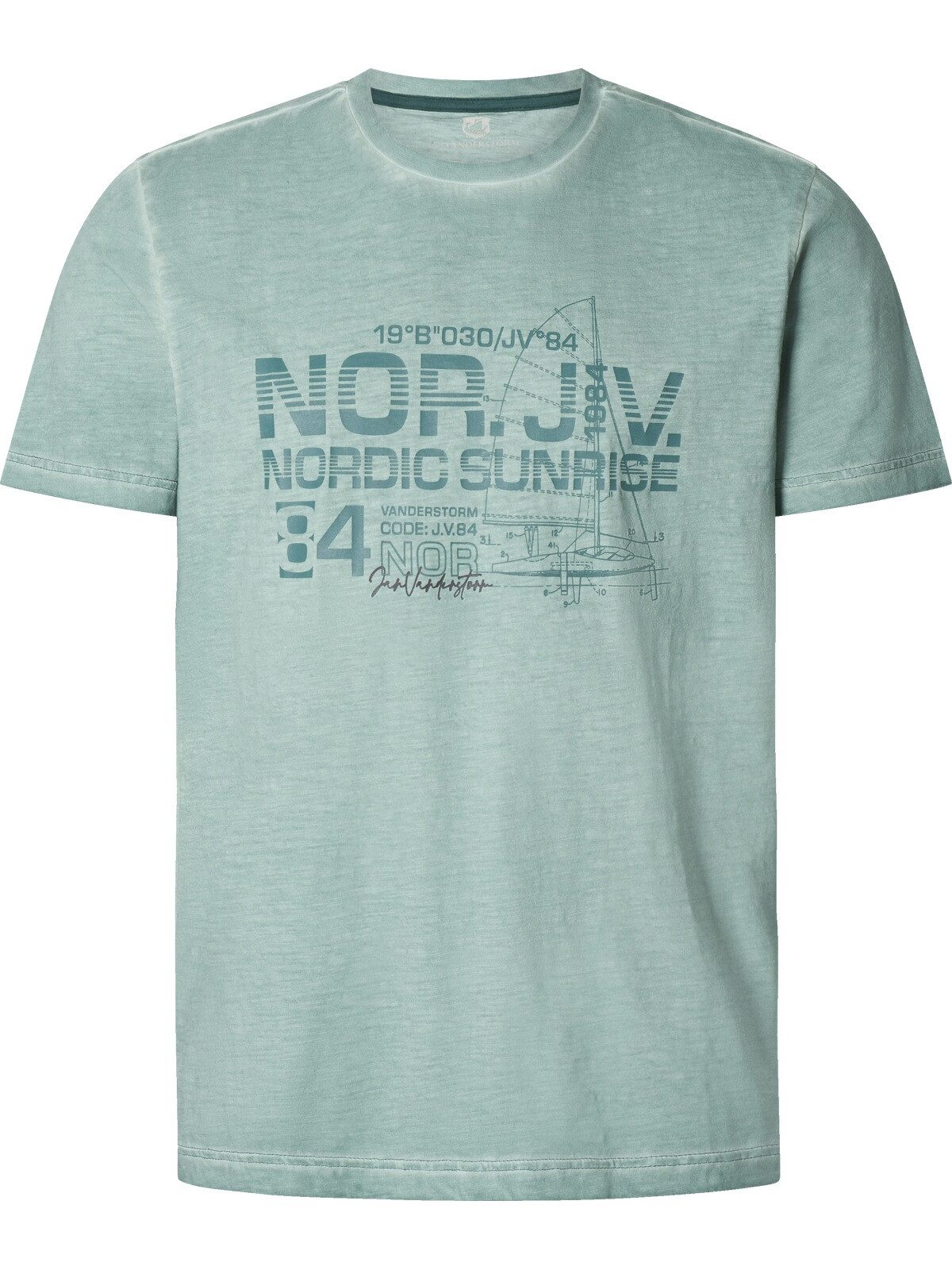 Jan Vanderstorm T-Shirt ADRITAR mit klassischem Rundhals