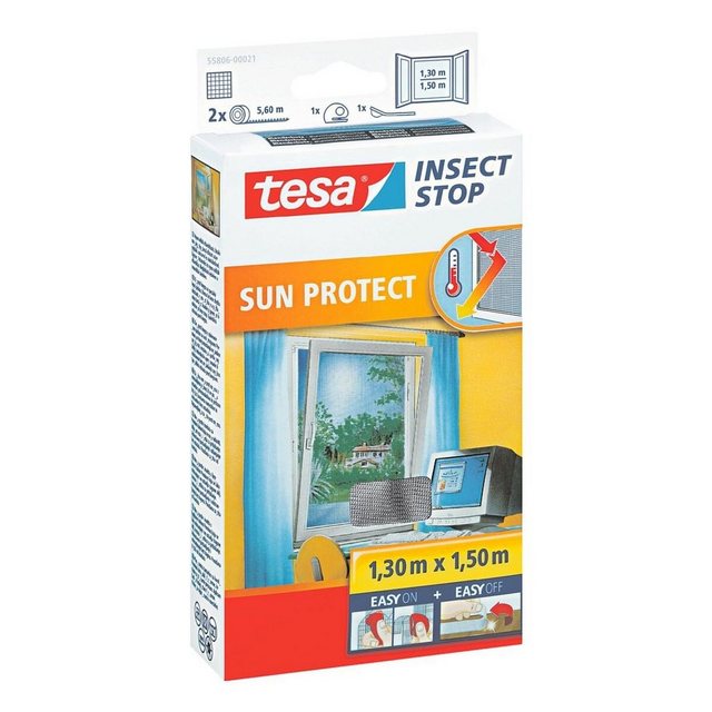 tesa Fliegengitter-Gewebe Sun Protect, 130/150 cm