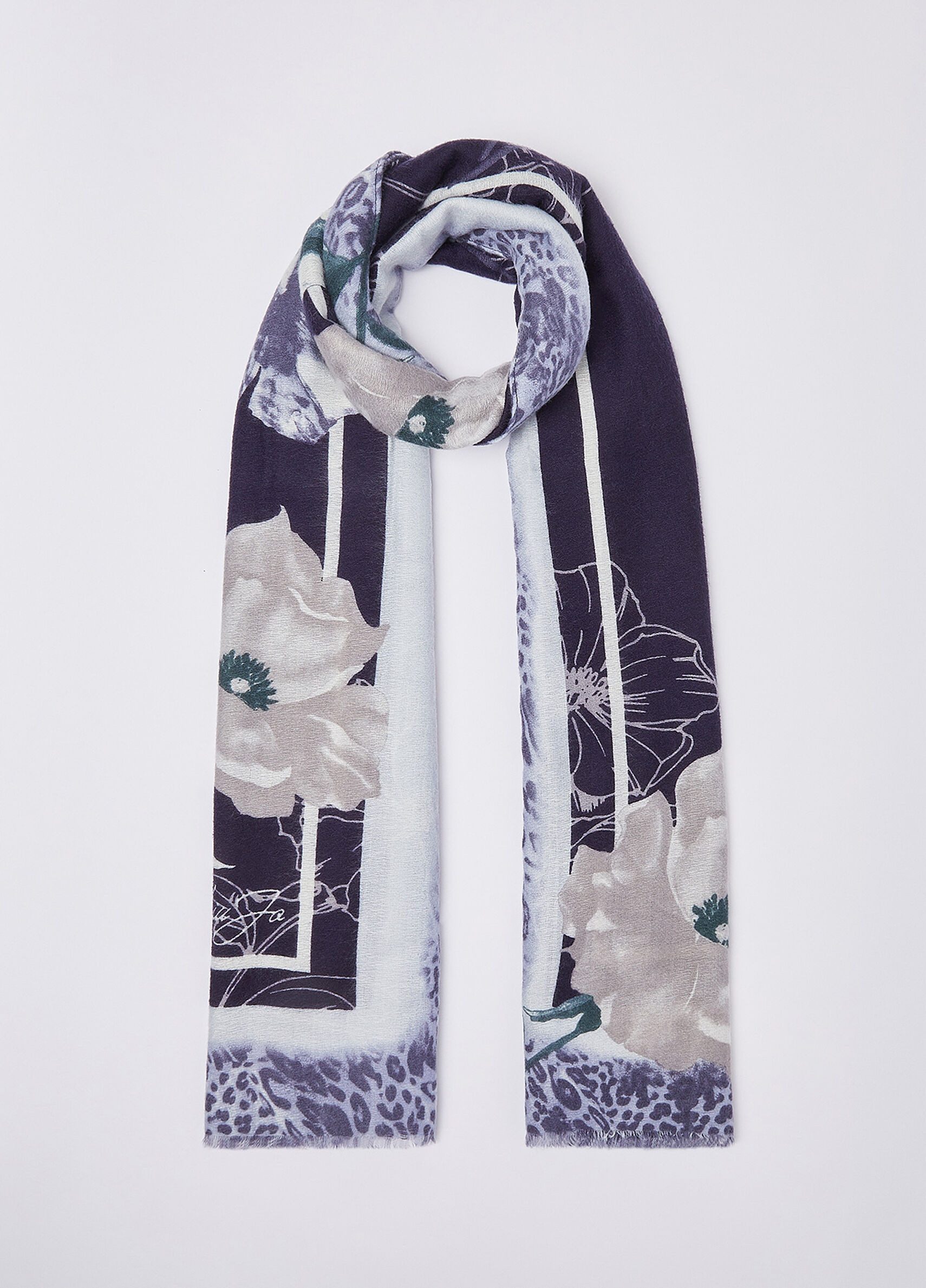 Liu Jo XXL-Schal Modische Stola mit Blumenmuster und Tiermuster - Damenschal