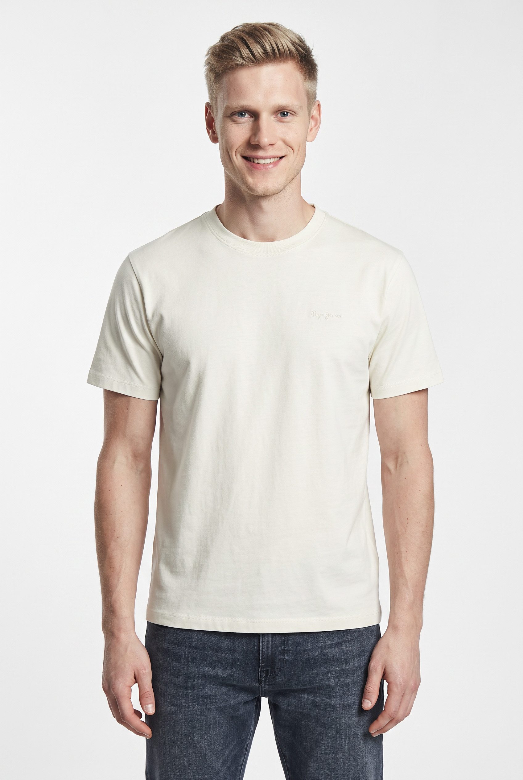 Pepe Jeans T-Shirt JACKO mit kleinem Ton-in-Ton Logoschriftzug
