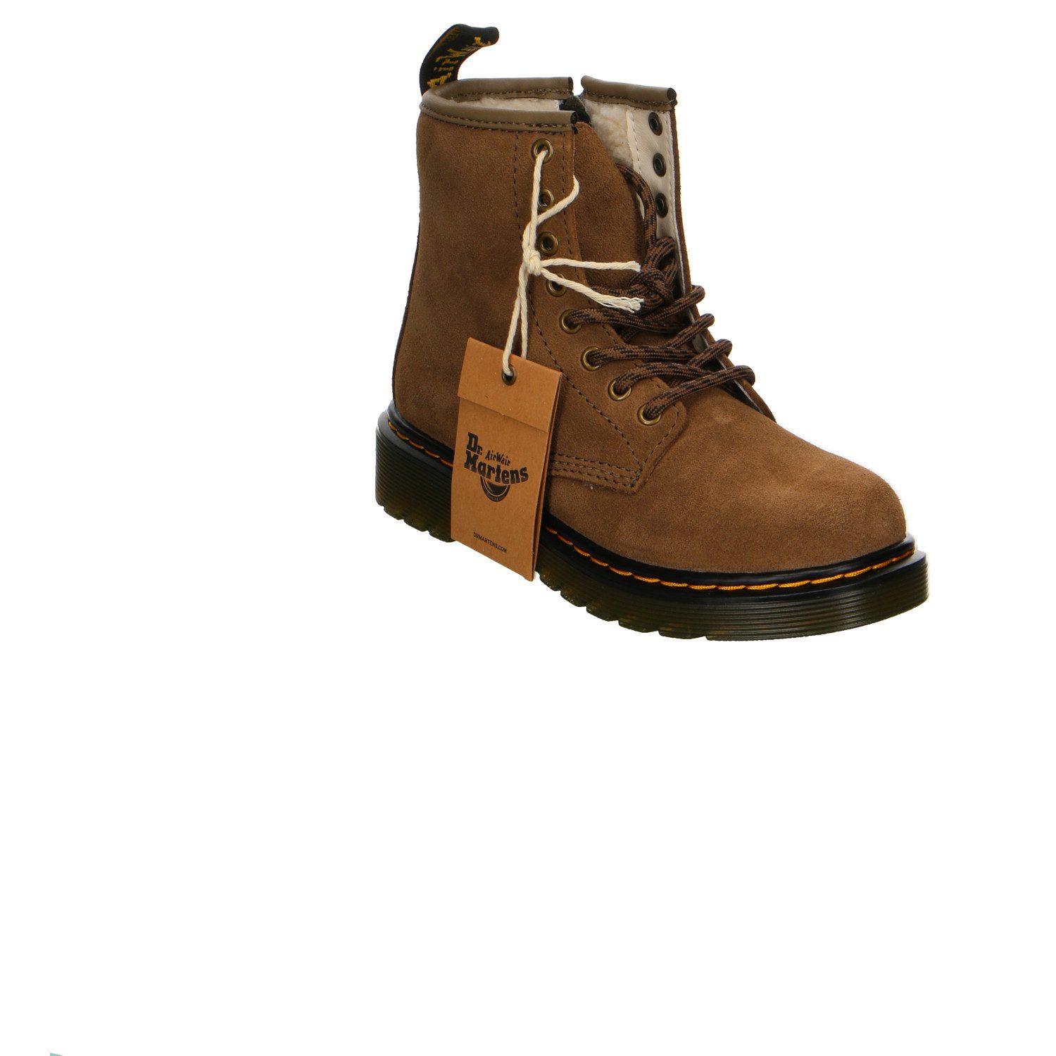 DR. MARTENS Dr. Martens 1460 Velour Schnürstiefel Winter Junge braun Winterstiefelette