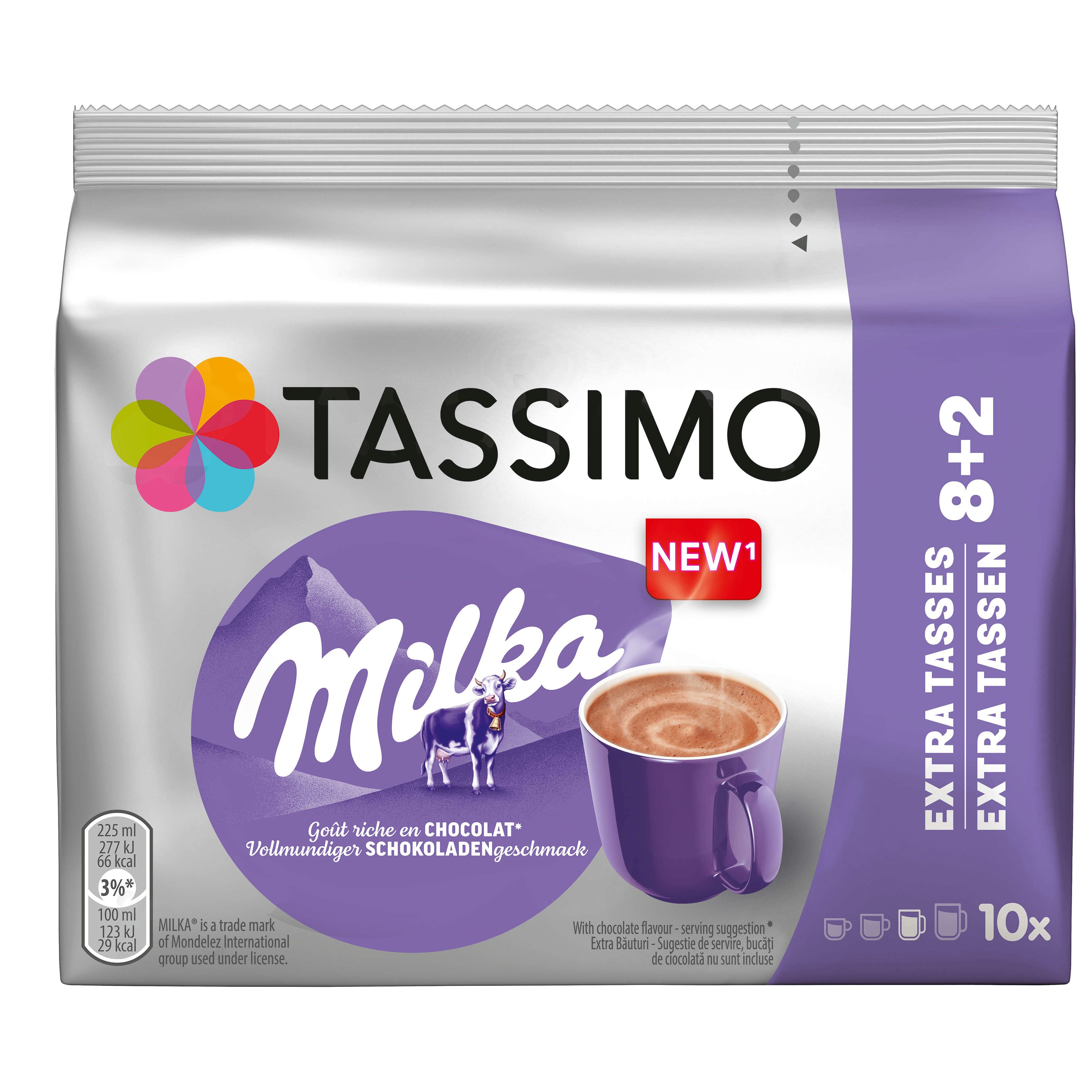 TASSIMO Kaffee Kapseln Heiße Schokolade Paket 3x Milka + 3x Cadbury - 60 Getränke, (Packung, 6er Pack)