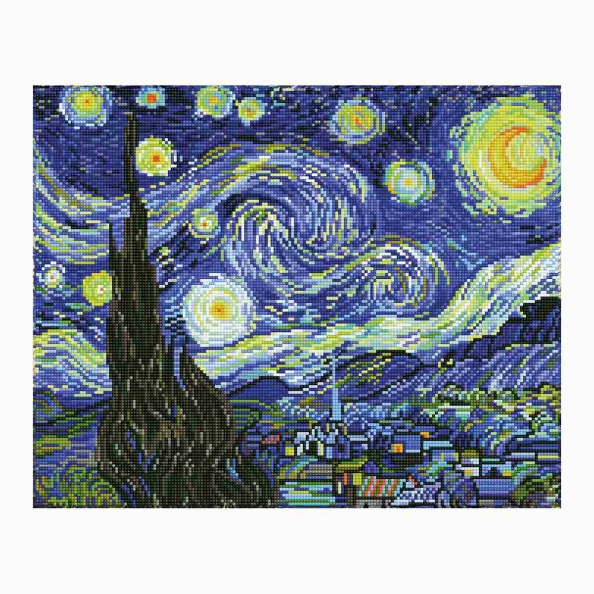 Diamond Dotz Kreativset Diamond Dotz Bastelset "Sternennacht" funkelndes Kunstwerk ab 12 J.