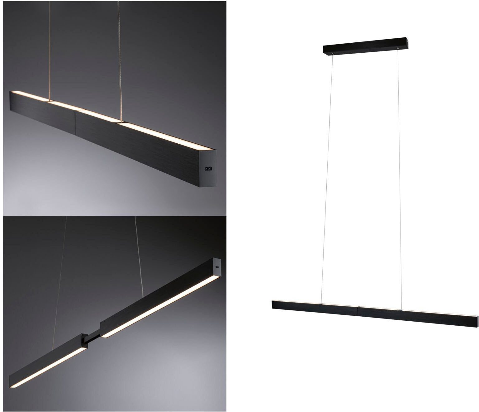 Paulmann LED Pendelleuchte LED Pendelleuchte Aptare dimmbar, LED fest integriert, Warmweiß, Memoryfunktion