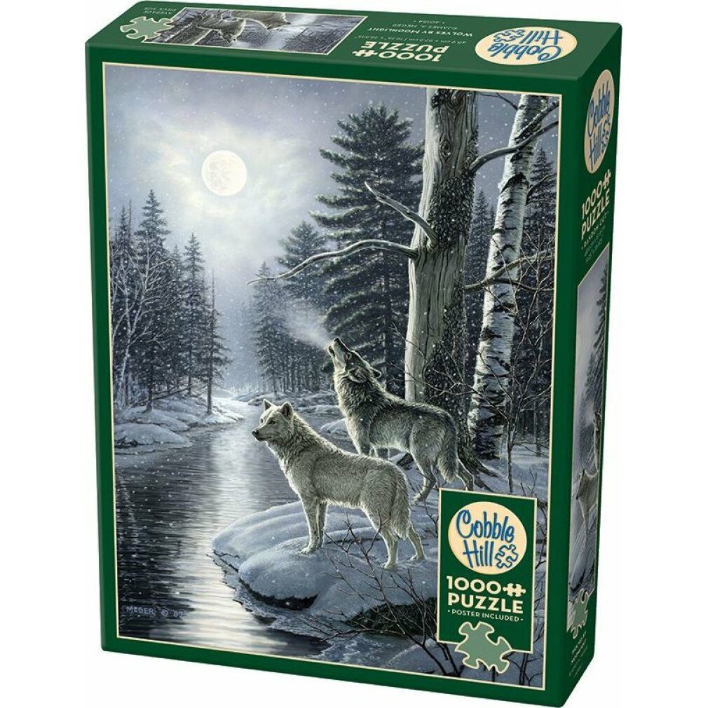 COBBLE HILL Puzzle Puzzle Wölfe um Mitternacht 1000 Teile, Puzzleteile