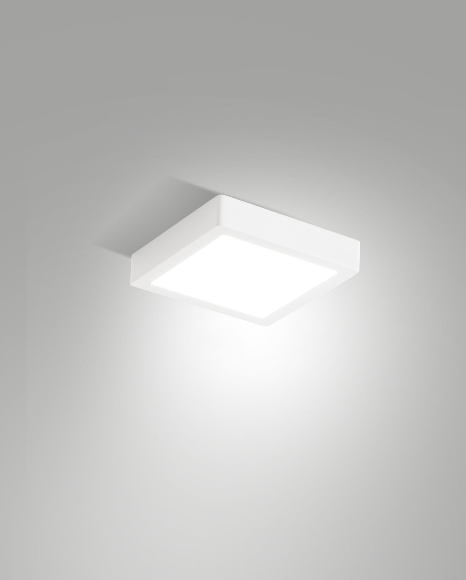 Licht-Erlebnisse Außen-Deckenleuchte FUMAR, LED fest integriert, Warmweiß, LED Aluminium IP54 3000 K 2295 lm B: 18 cm Weiß eckig