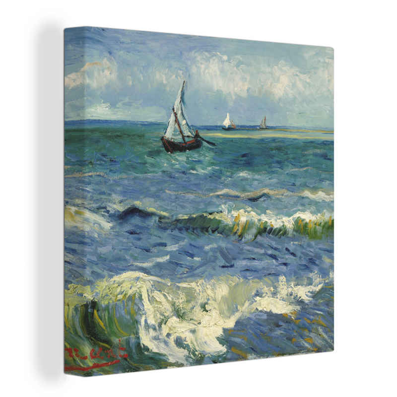 OneMillionCanvasses® Leinwandbild Meereslandschaft bei Les Saintes-Maries-de-la-Mer - Vincent van Gogh, (1 St), Leinwand Bilder für Wohnzimmer Schlafzimmer