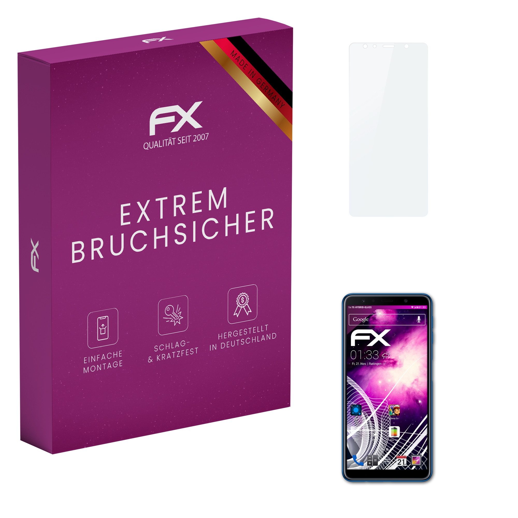 Schutzfolie Panzerglasfolie für Samsung Galaxy A7 (2018)