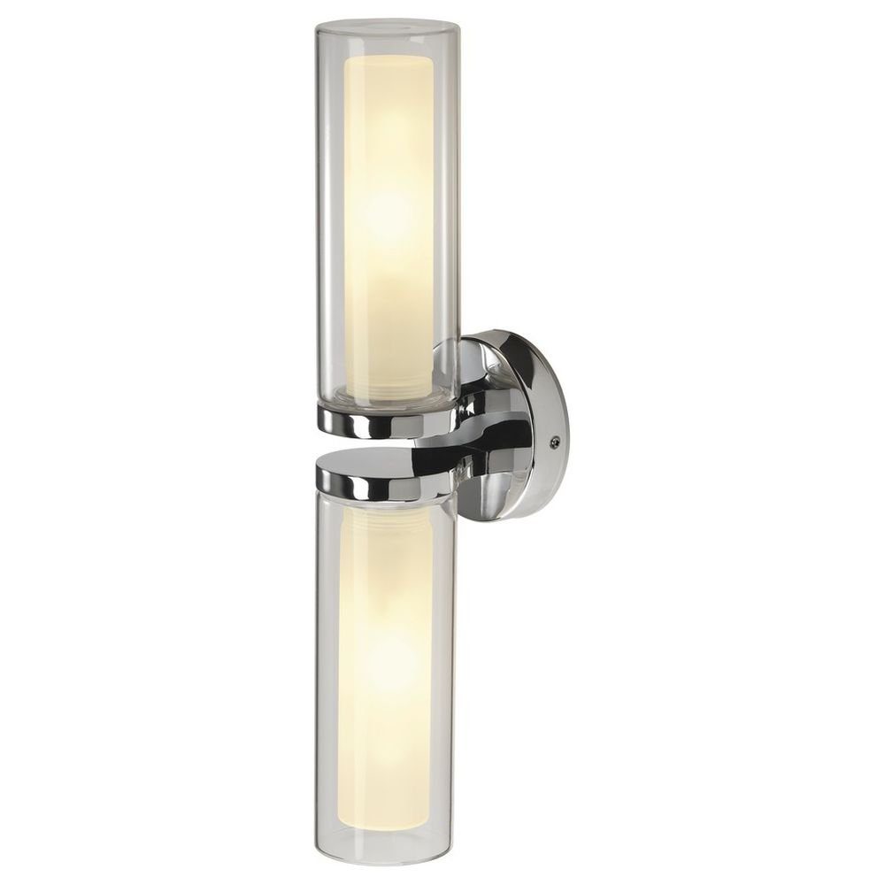 SLV Spiegelleuchte Wandleuchte 40W enthalten: Badezimmer das IP44 E14 max für Angabe, Leuchtmittel warmweiss, Nein, in Lampen Chrom 2-flammig, keine Badleuchte, Badezimmerlampen