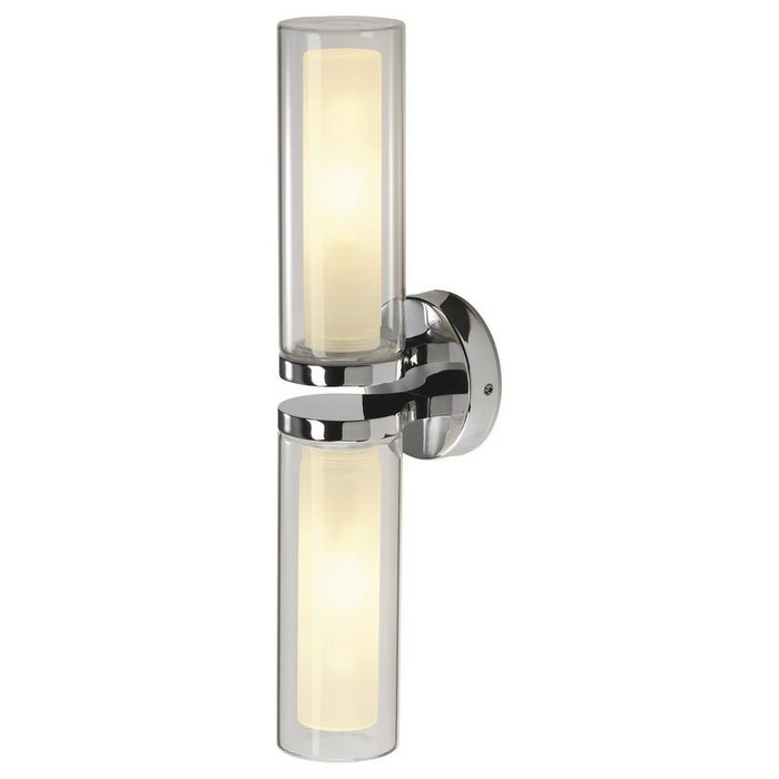 SLV Spiegelleuchte Wandleuchte in Chrom E14 max 40W IP44 2-flammig keine Angabe Leuchtmittel enthalten: Nein warmweiss Badezimmerlampen Badleuchte Lampen für das Badezimmer