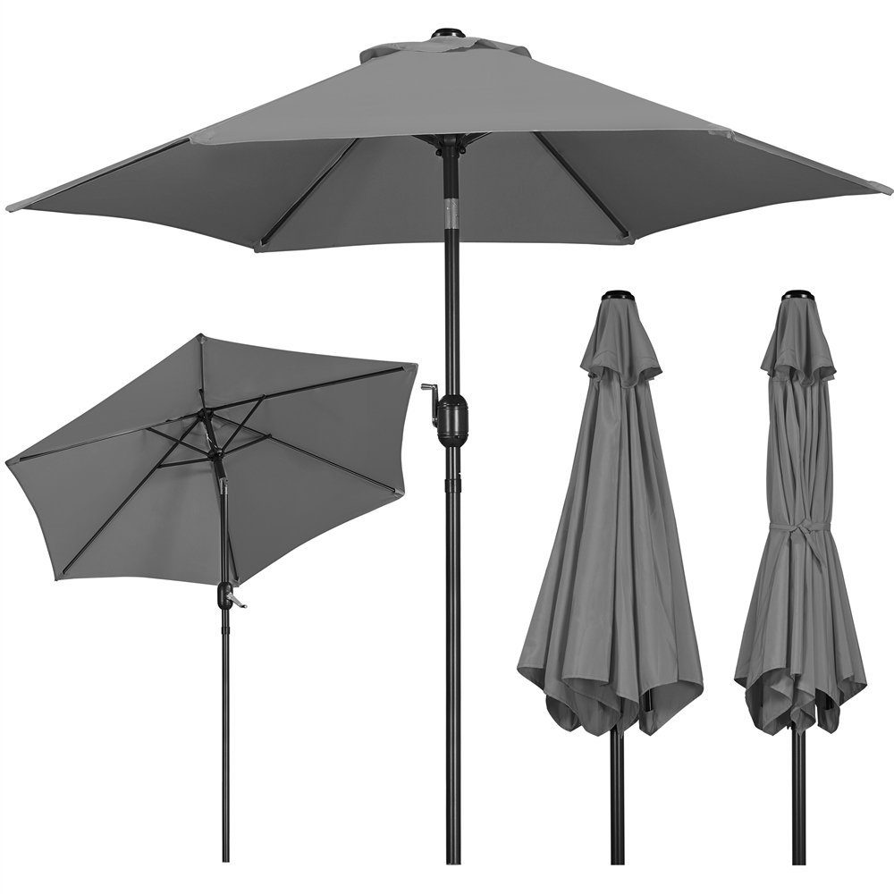 Yaheetech Sonnenschirm, Sonnenschirme Balkon Ø230cm Rund, Gartenschirm