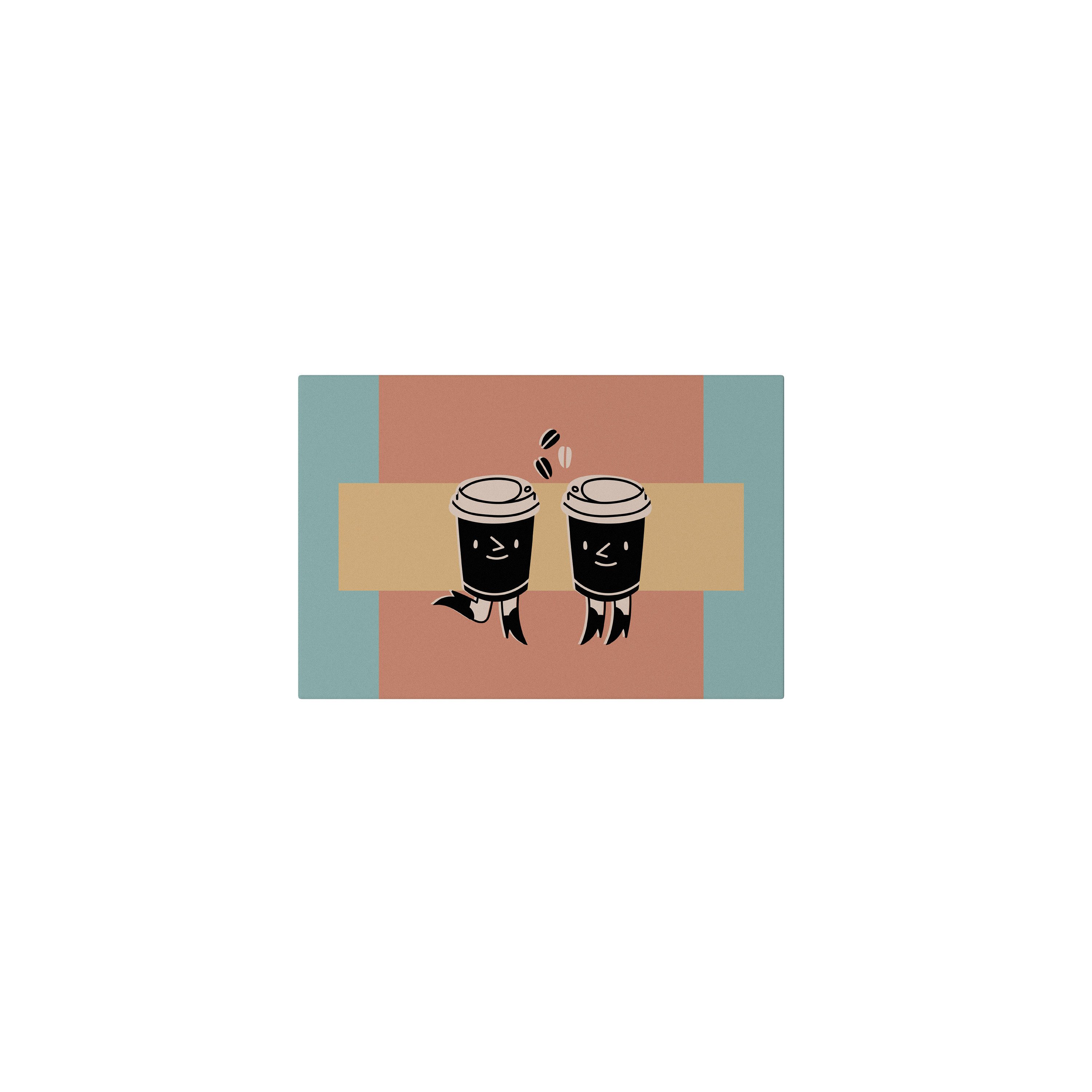 SPACEREBELS Leinwandbild JOYFUL COFFEE, Modern (1 St), 3 cm Keilrahmen, Baumwollleinwand
