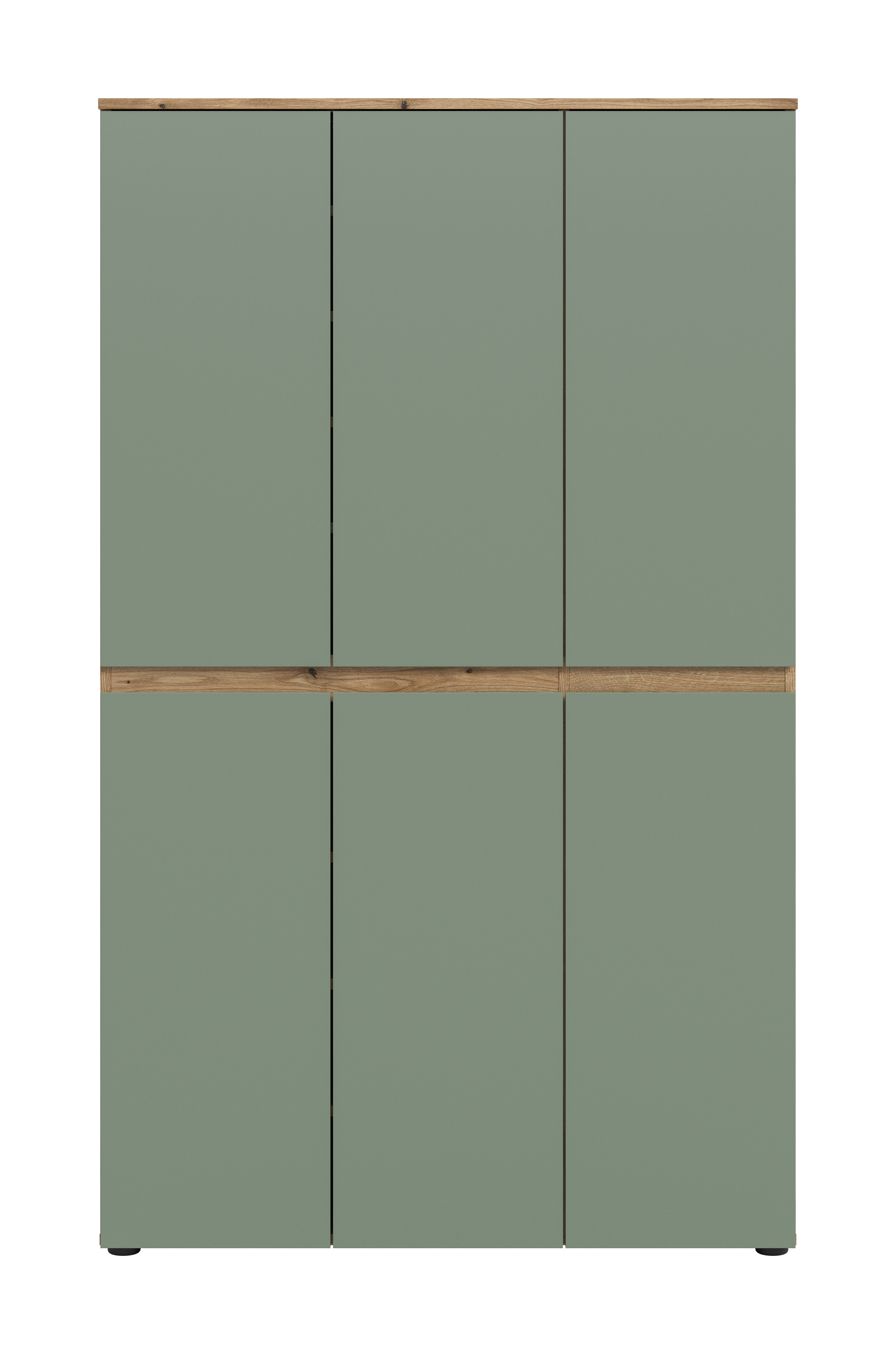 furnling Mehrzweckschrank Sarca 1 Kleiderstange, 6 Türen, 18 Fächer, Universalschrank, Höhe 175 cm – Bild 3 von 5