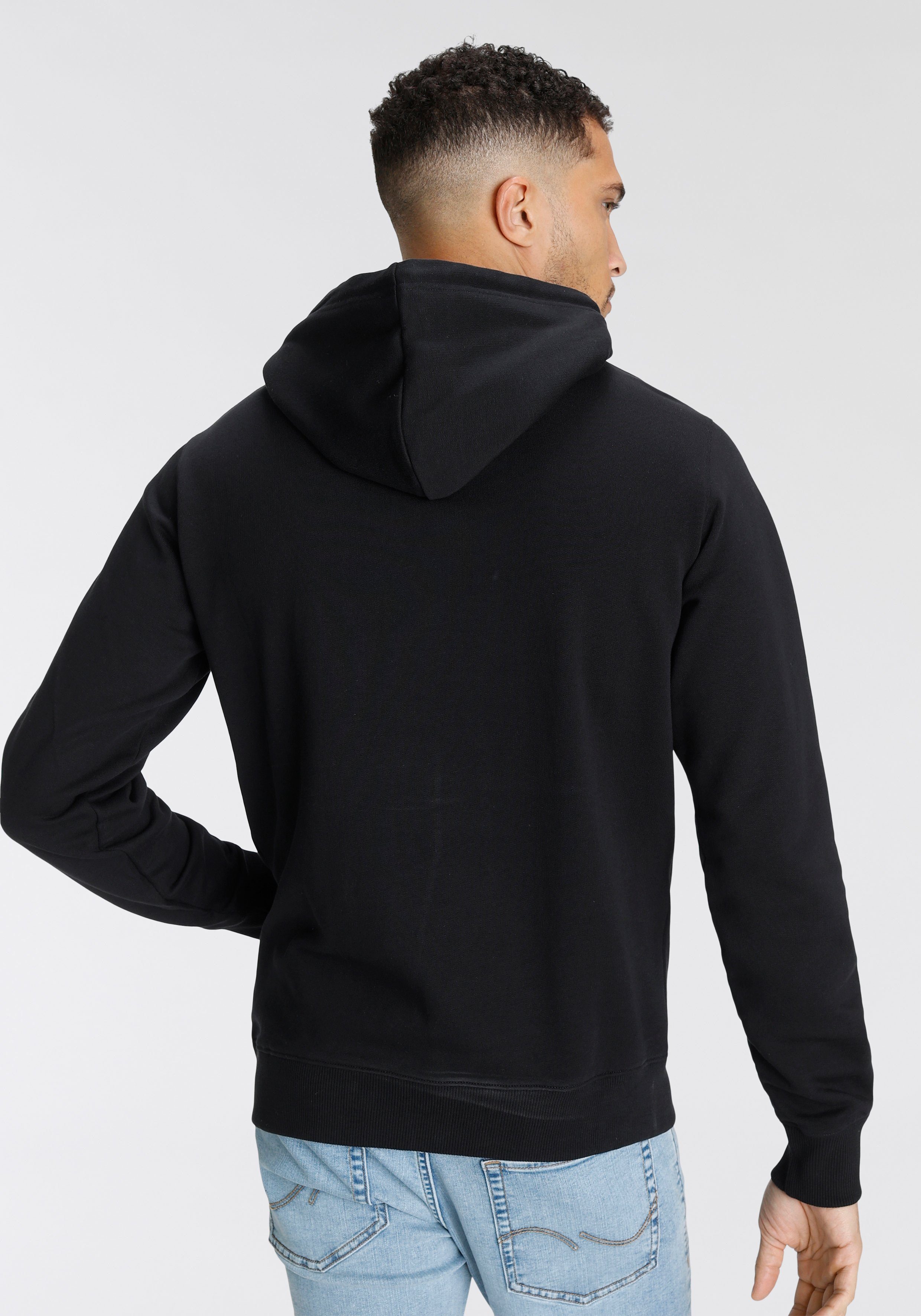 Calvin Klein Kapuzensweatshirt LOGO Ck Jeans INSTITUTIONAL Black HOODIE CORE