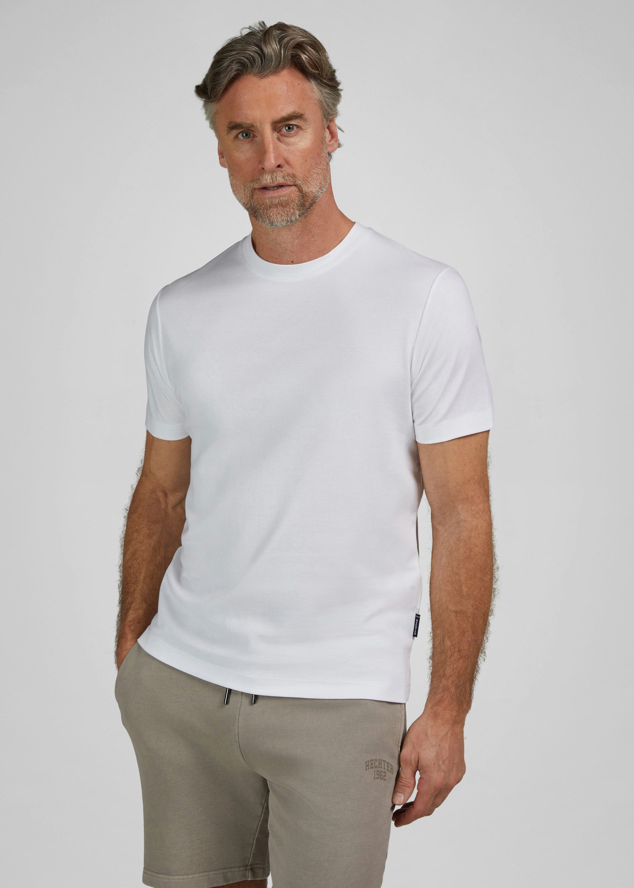 HECHTER PARIS T-Shirt JERSEY mit Rundhalsausschnitt