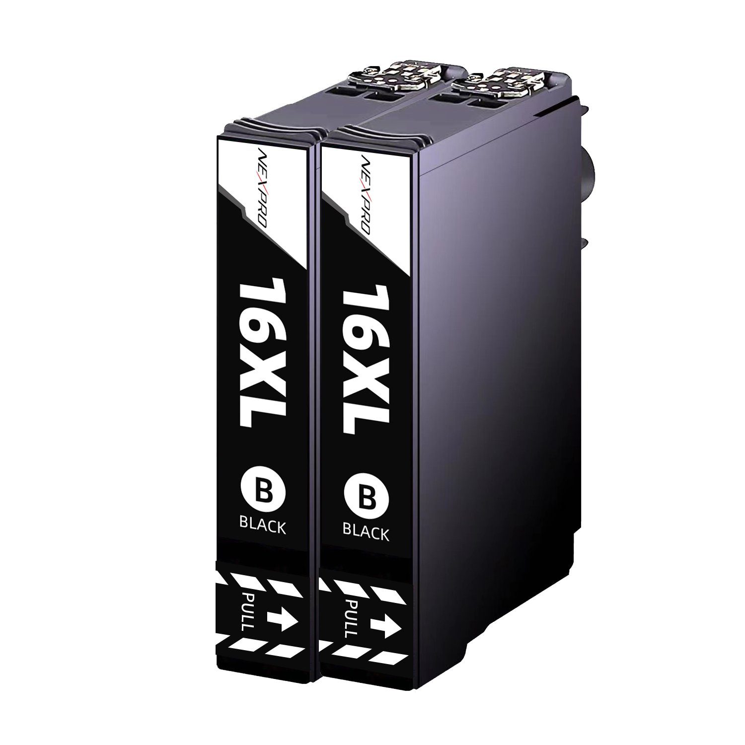 NEXPRO Epson 16 XL Druckerpatronen WF 2760 2750 2630 2530 2510, Schwarz, 2PK Tintenpatrone (Packung, Epson WorkForce 2760 DWF 16XL / C13T16364012, Schwarz)