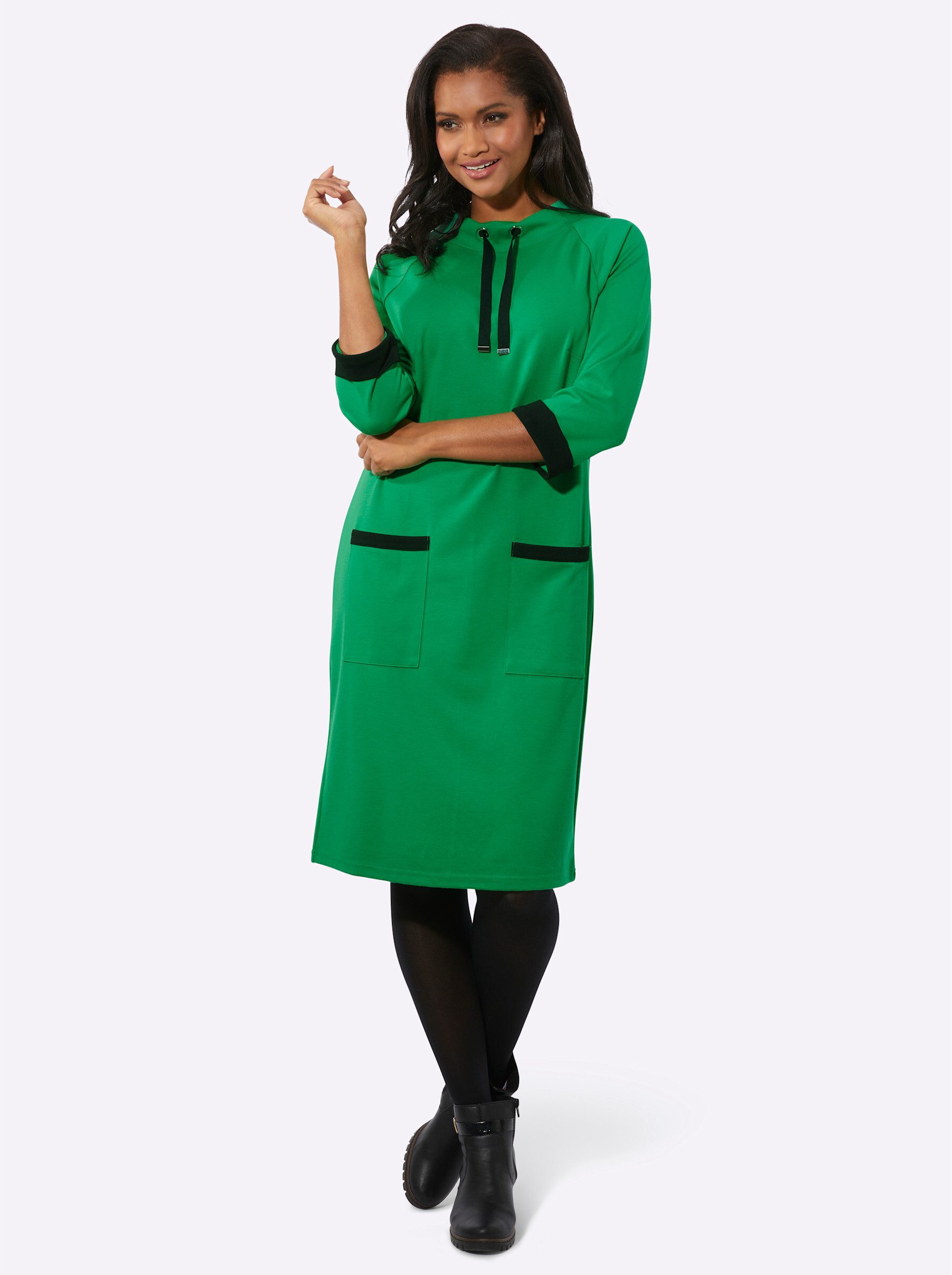 Jerseykleid Jersey-Kleid 3/4-Arm