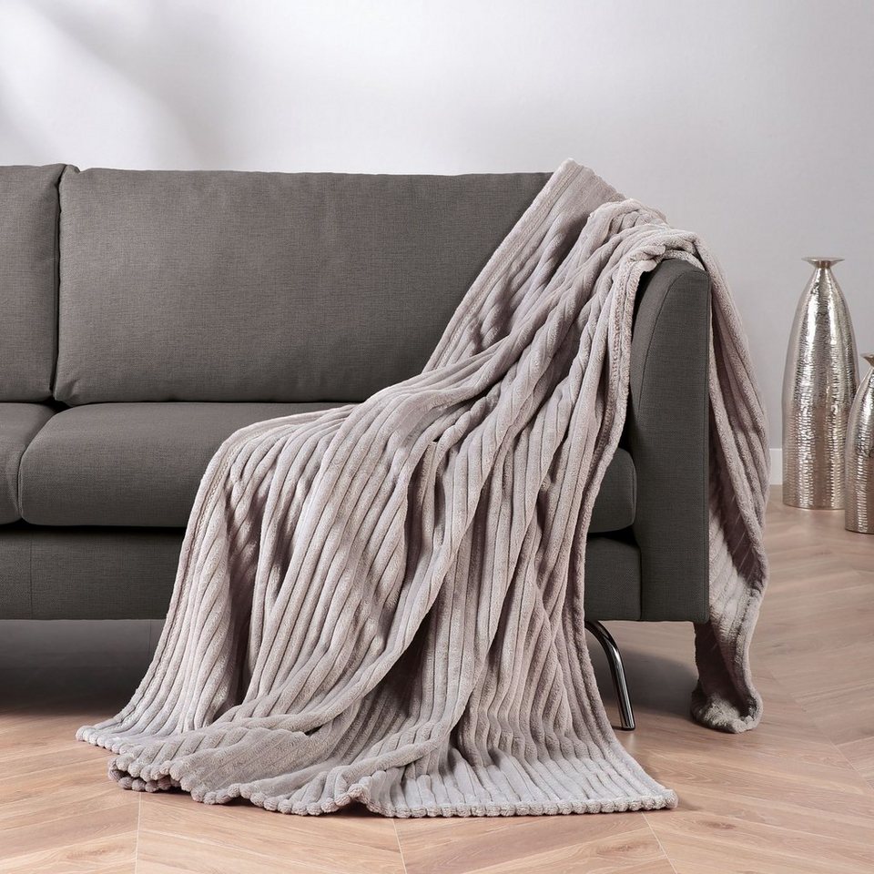 Wohndecke WESTWOOD, Wohndecke, Taupe, 150 x 200 cm, Gözze, · 100%  PolyesterMaterial: 100% Polyester