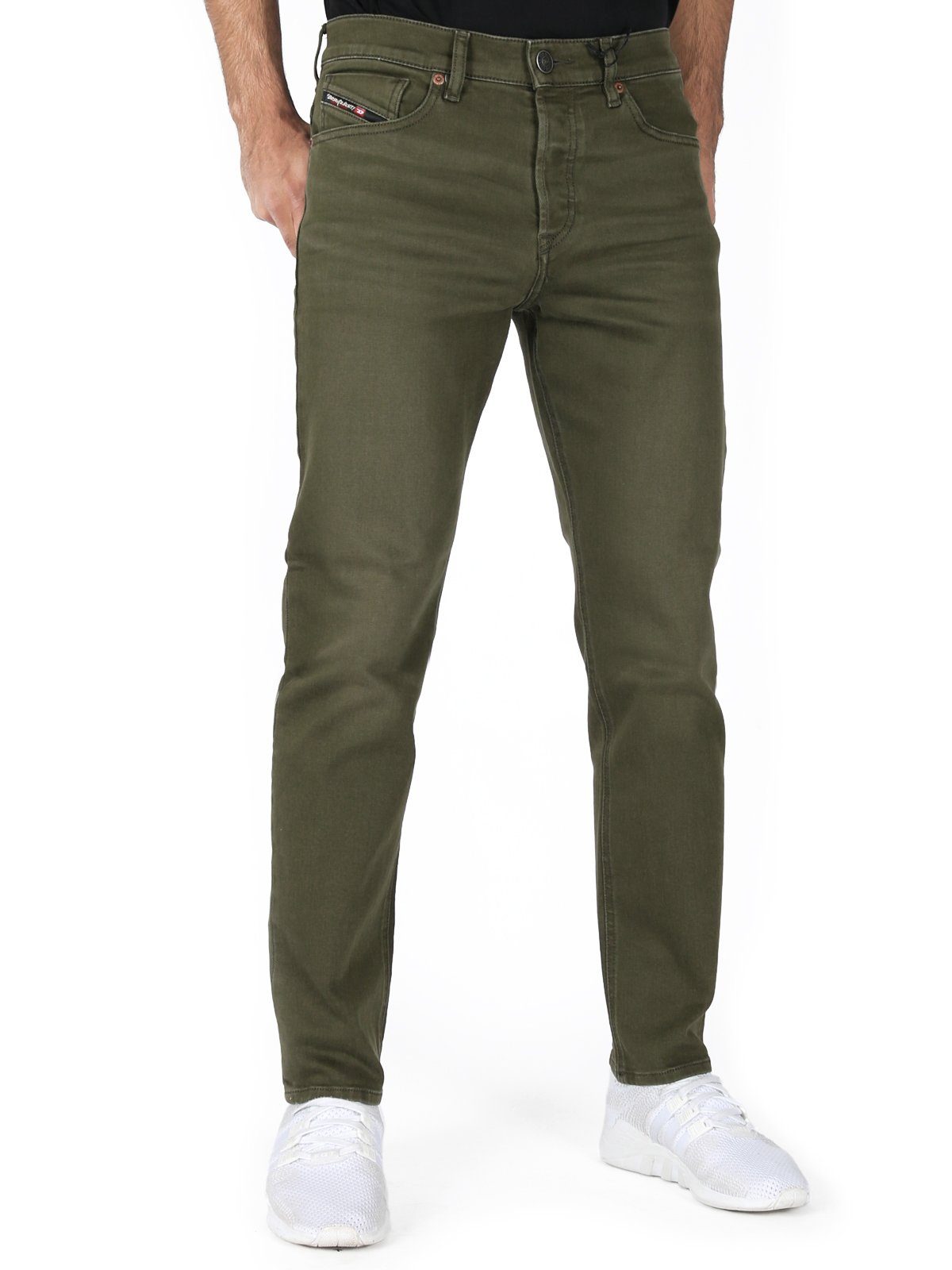 Diesel Tapered-fit-Jeans Knöchellang - Army Grün - D-Fining 09A32-5HQ