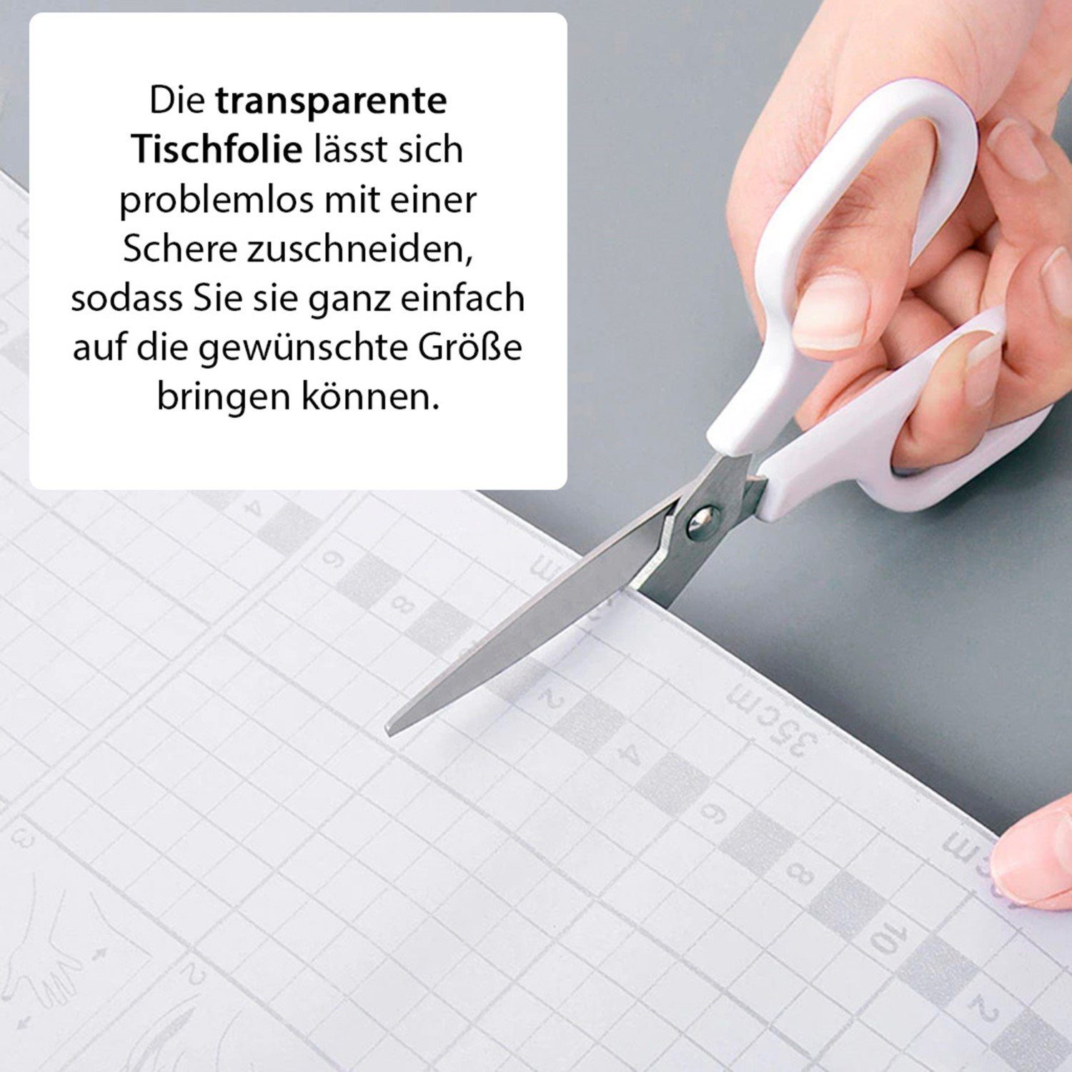Melody Tischdecke Tischfolie Tischdecke transparent durchsichtig Tischschutz-Folie, Wasserabweisend - Schützen Sie Ihren Tisch vor Kratzern und Flecken – Bild 4 von 5