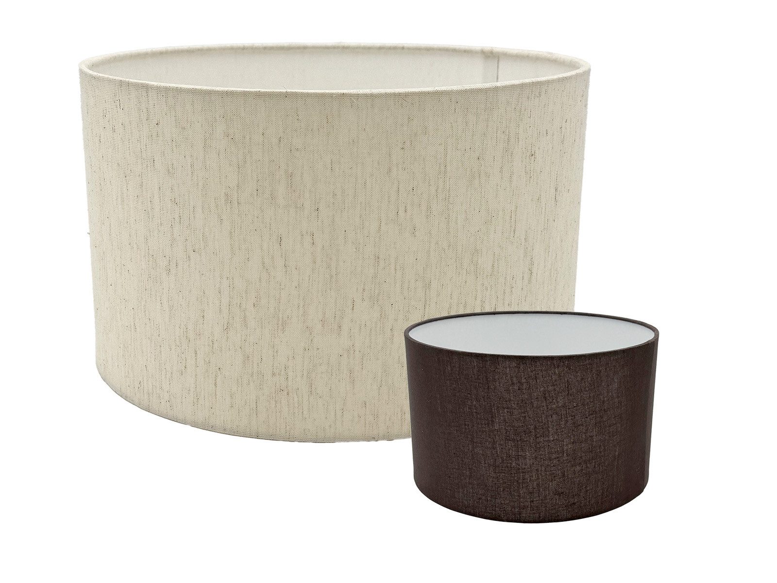 Amagohome Lampenschirm Lampenschirm 30 cm aus Baumwolle-Leinen – E27 Sockel – Leinenweiß oder