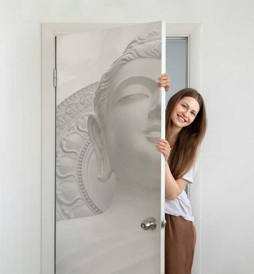 Thumbnail - MyMaxxi Dekorationsfolie Türtapete Türposter Türfolie selbstklebend Buddha hell Türaufkleber, (Buddha hell, 1St.}, Klebe...