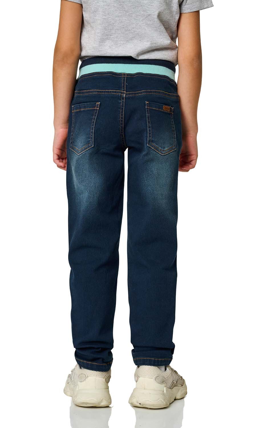 JAKO-O Gerade Jeans JAKO-O Kinder Bequemhose Jeansoptik, darkblue denim – Bild 5 von 5