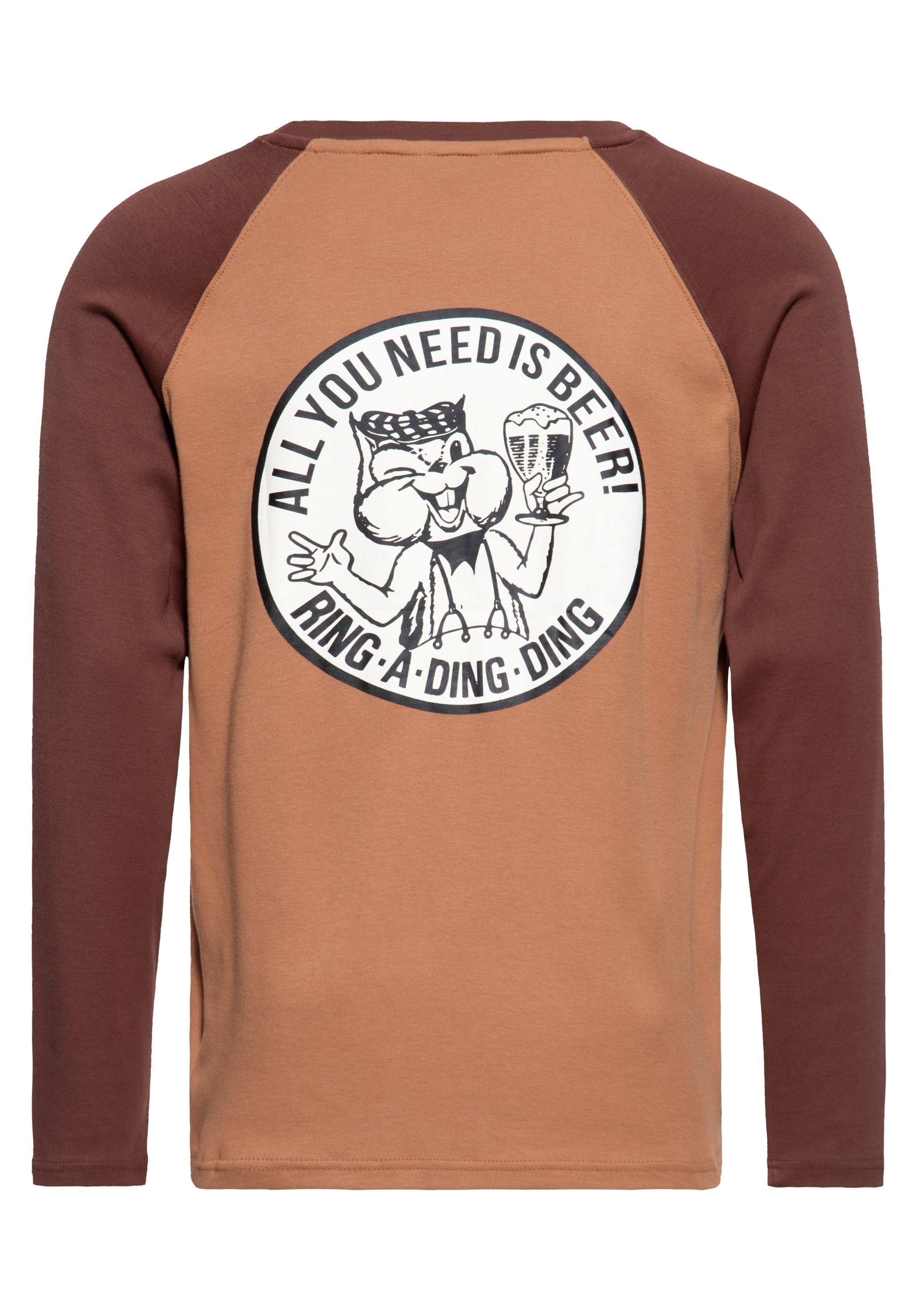 KingKerosin Longsleeve Ring-a-ding ding mit Raglan-Ärmeln günstig online kaufen