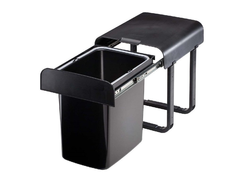 EKOTECH Einbaumülleimer Ekotech Abfallsammler AS16S Aladin schwarz 16 Liter