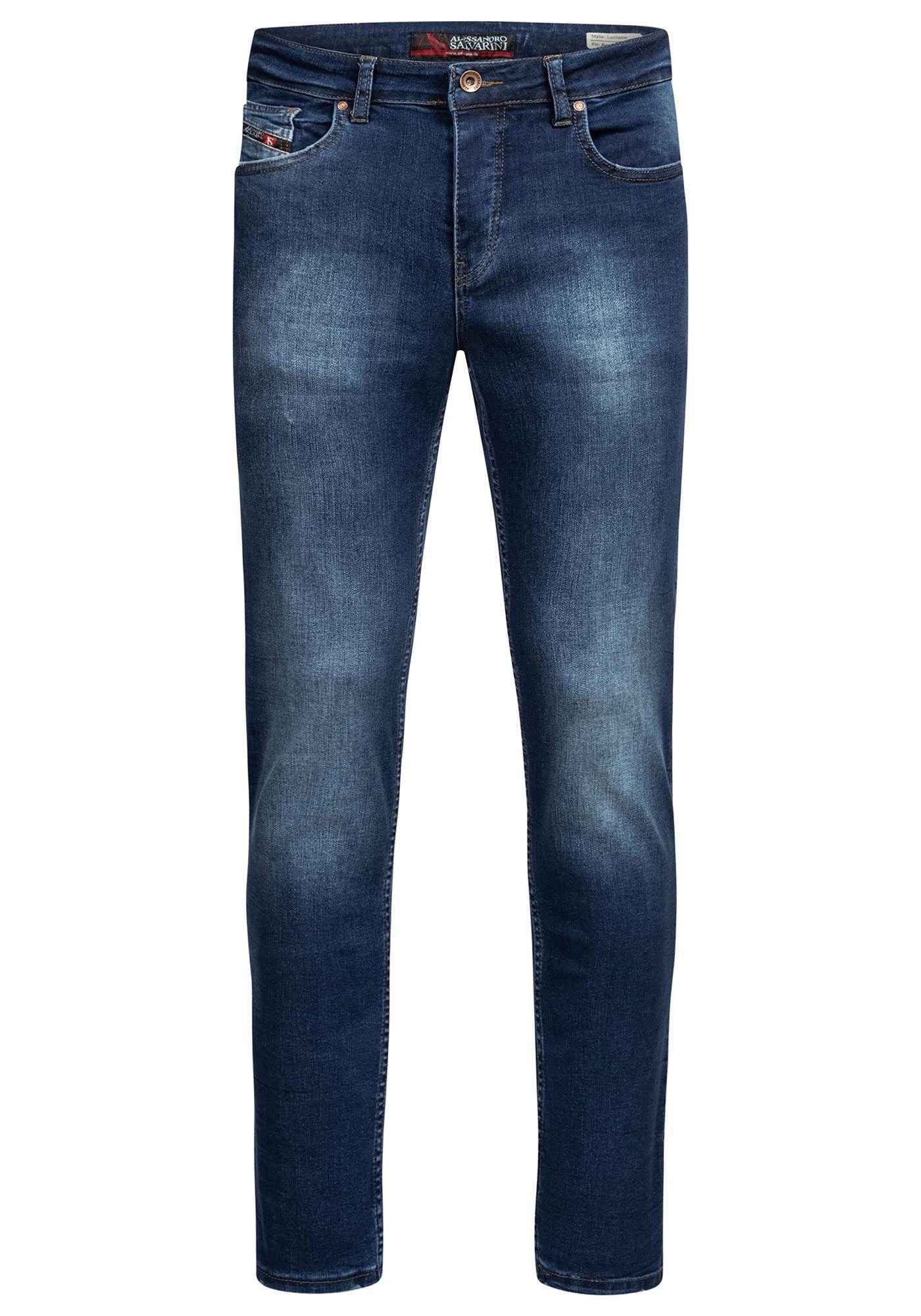 Straight-Jeans Herren Jeans Regular Fit mit Stretch – Denim Hose Baumwolle