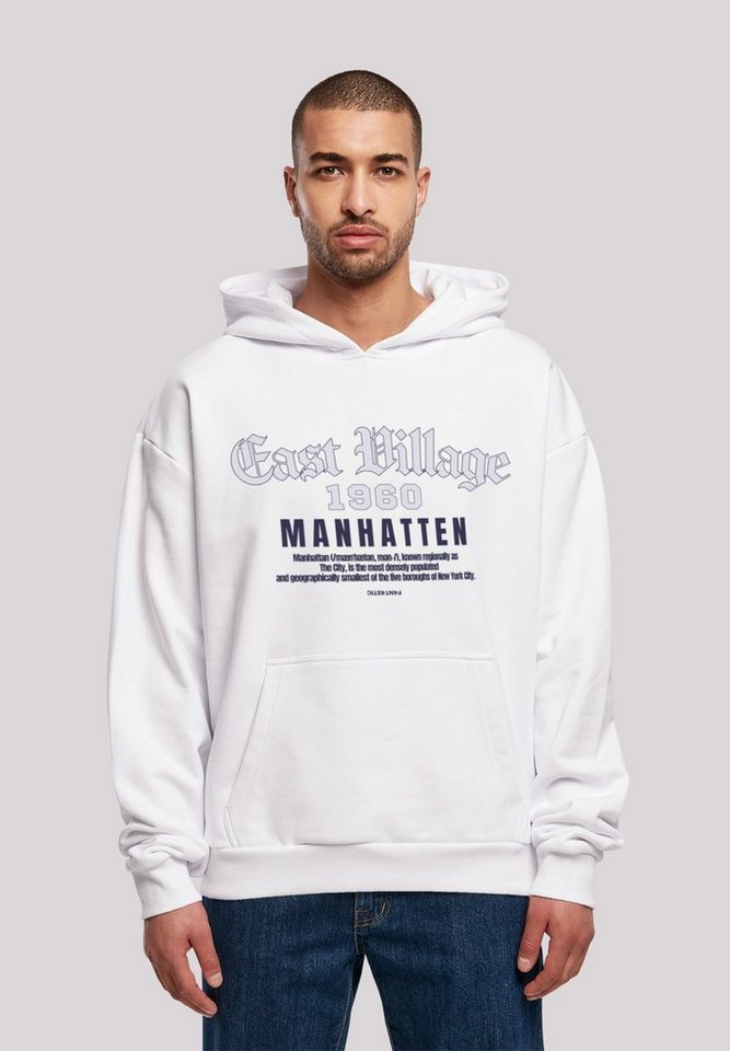 F4NT4STIC Kapuzenpullover East Village Manhatten OVERSIZE HOODIE Print, Das  Model ist 180 cm groß und trägt Größe S