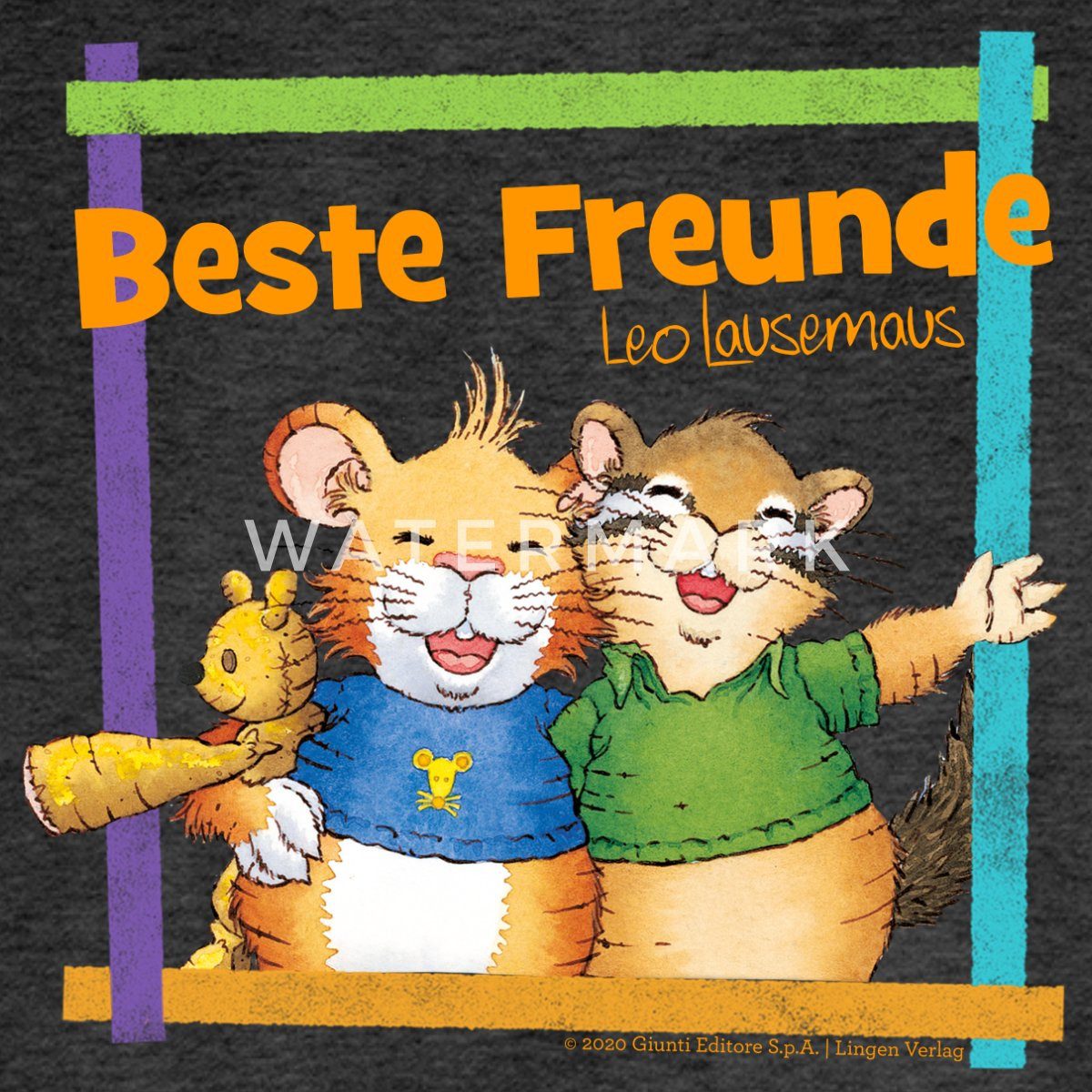 Spreadshirt T-Shirt Leo Lausemaus Didi Dachs Beste Freunde Kinder Premium Langarmshirt (1-tlg)