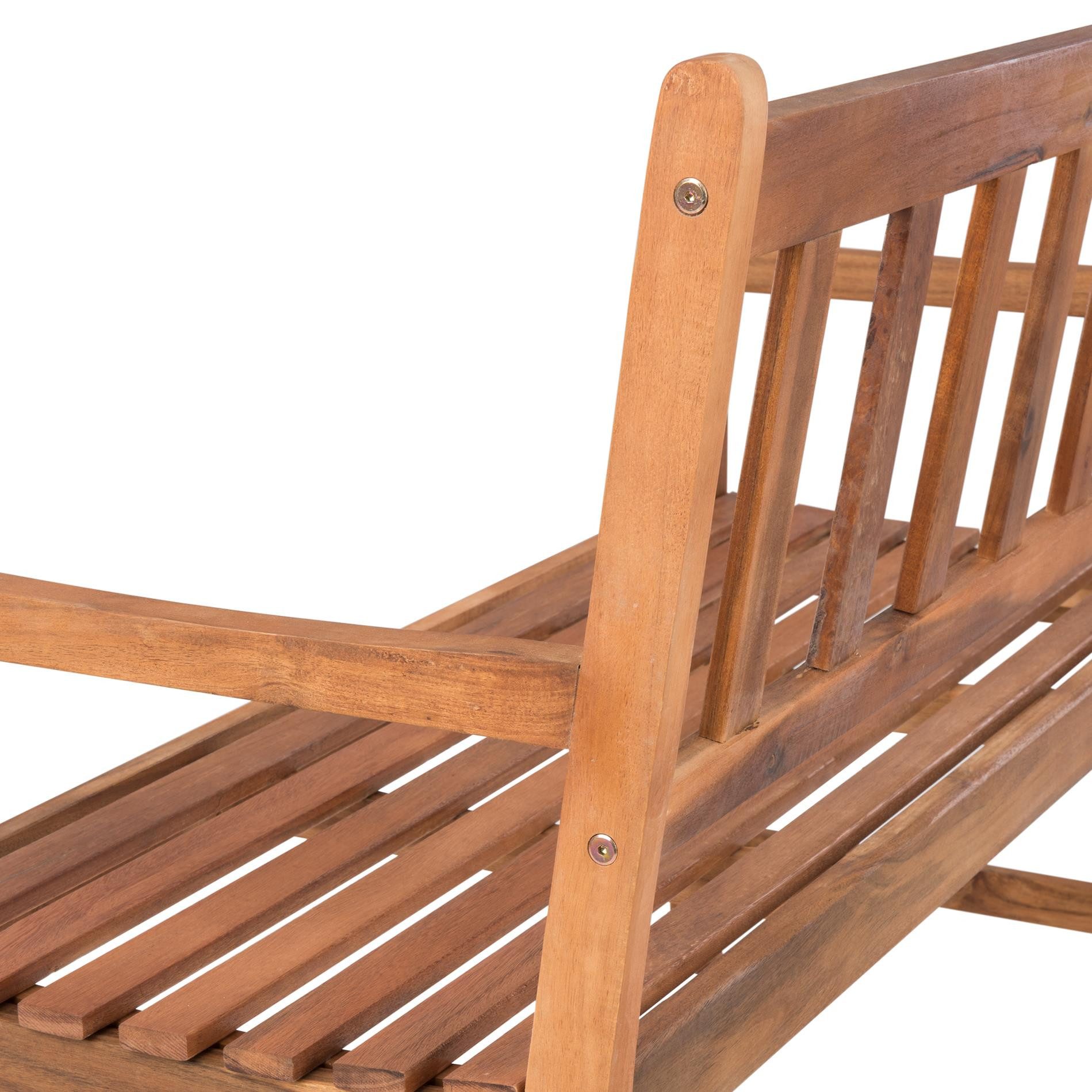ESTEXO Gartenbank Akazie Bank Sitzbank Holzbank Parkbank 2-Sitzer massiv Akazien Holz