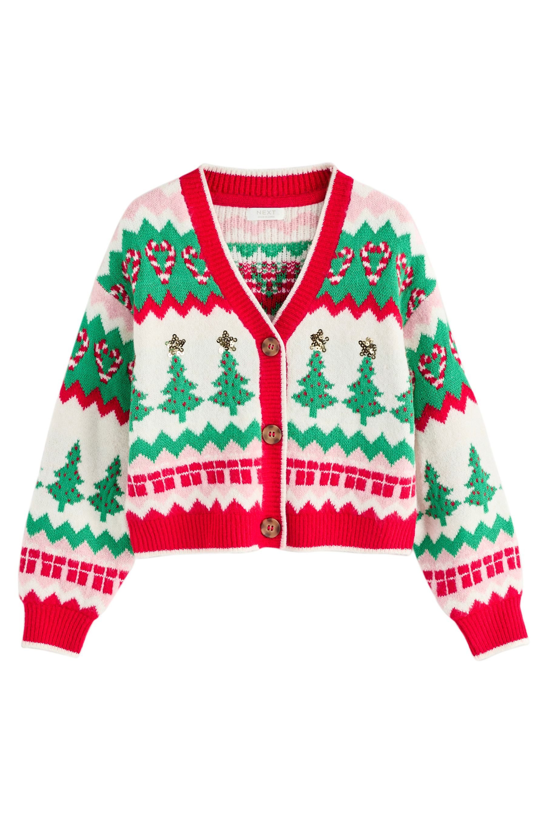 Strickjacke Strickjacke Weihnachtsbaum