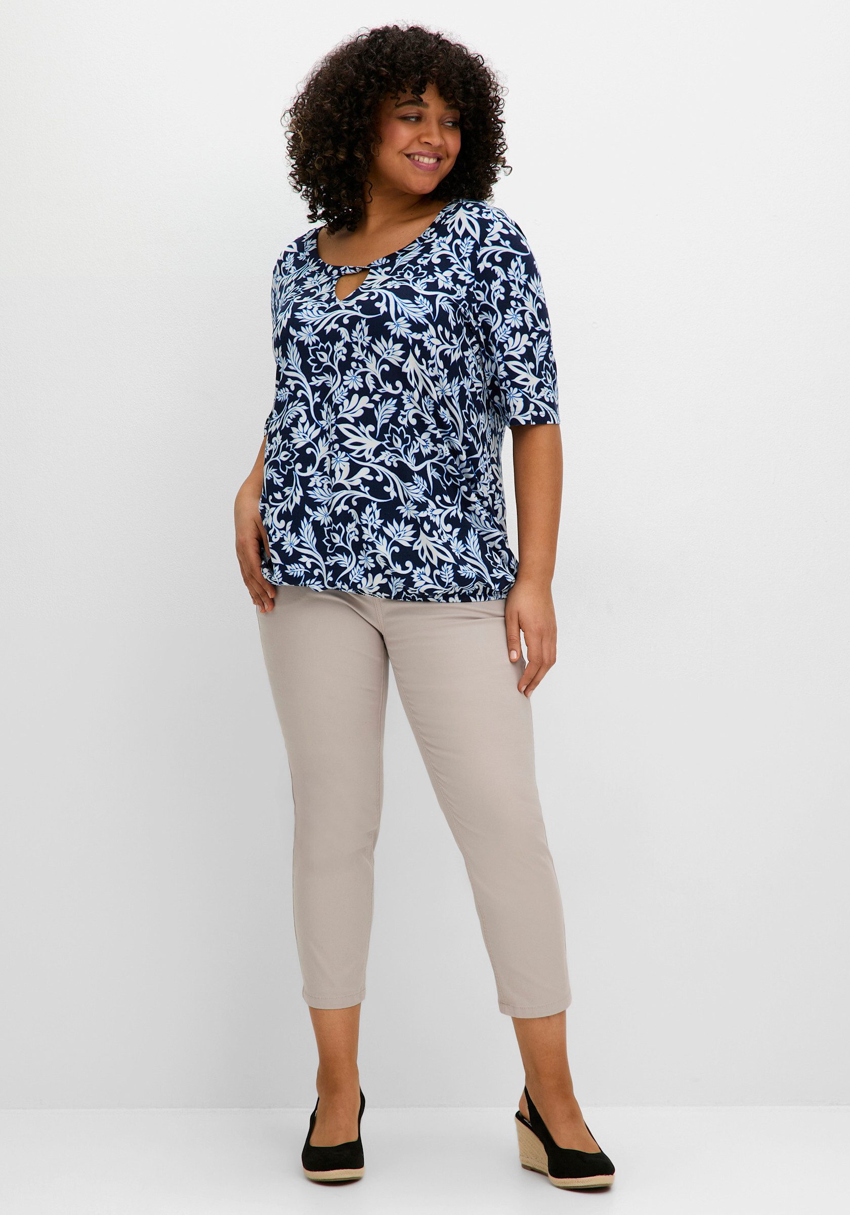 Sheego Jerseyhose 7/8-Hose . im Curvy-Schnitt SUSANNE günstig online kaufen