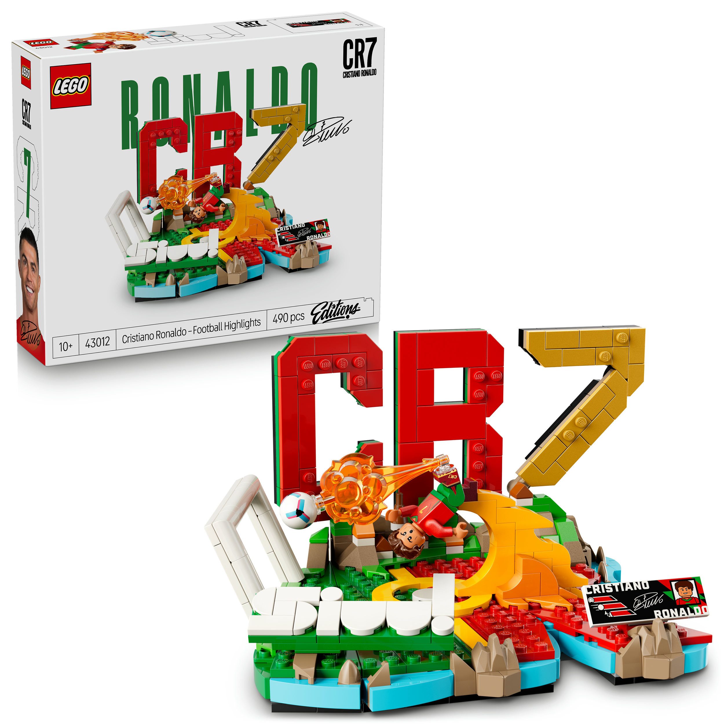 LEGO® Cristiano Ronaldo – Fußball-Highlights (43012), LEGO Editions Football Konstruktionsspielsteine, (490 St)