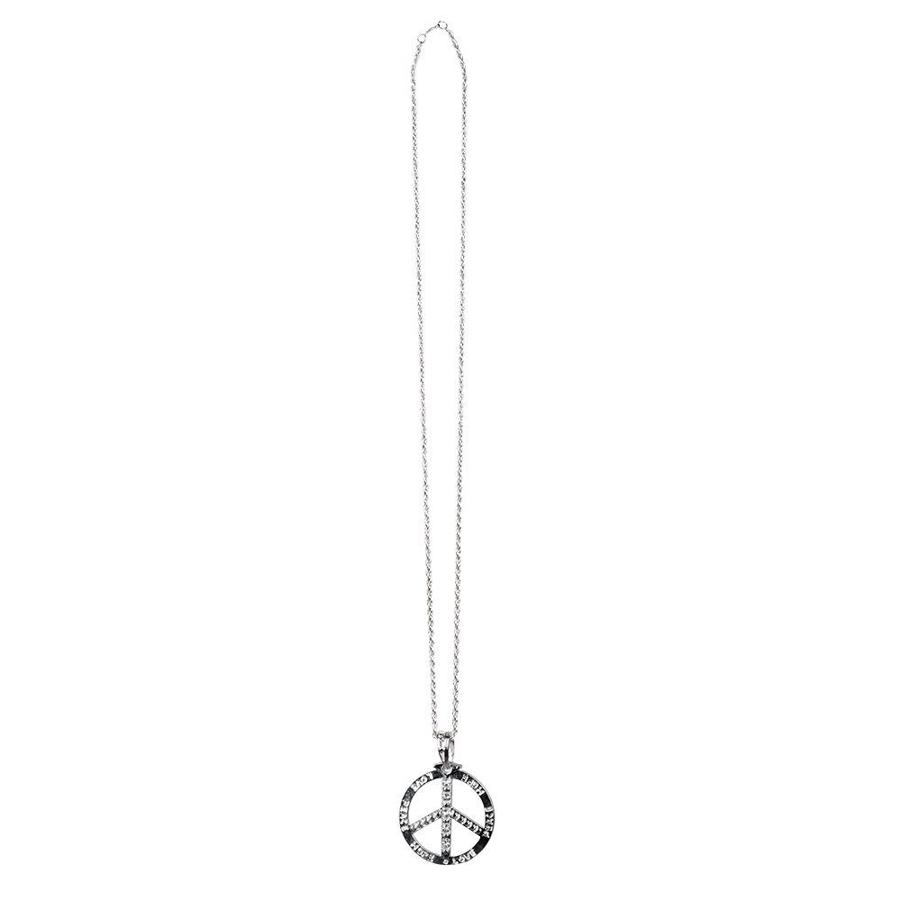 Boland Kostüm Hippie Halskette 'Love Peace Hope', Silber günstig online kaufen