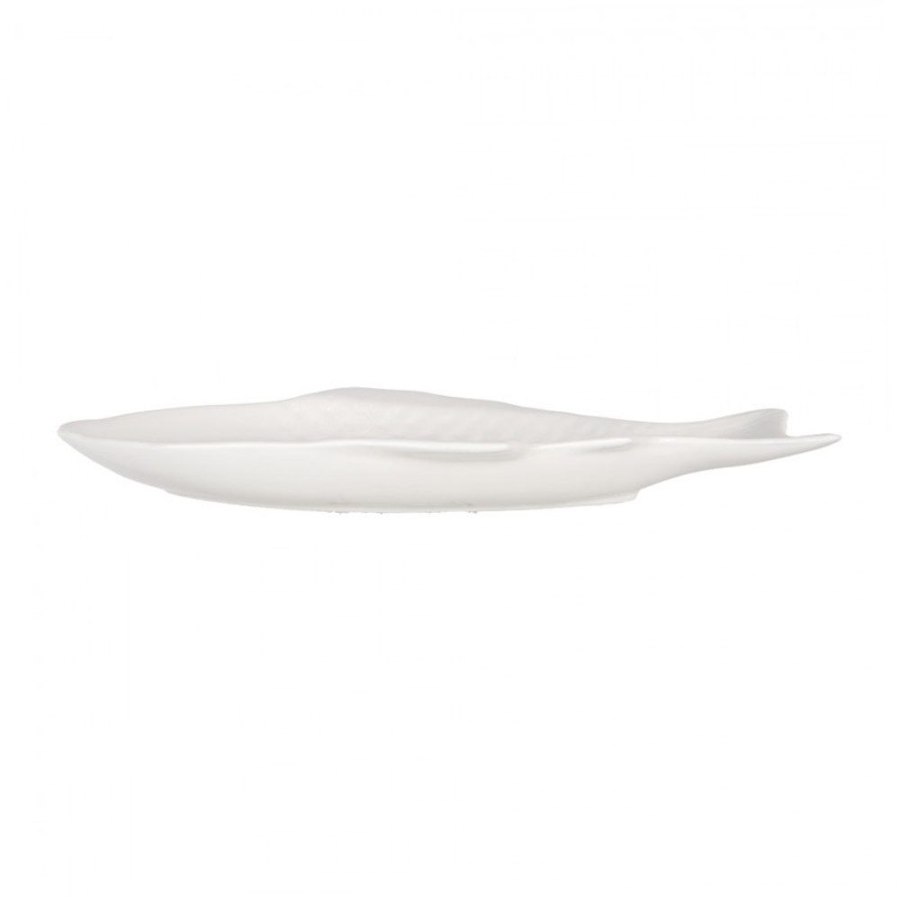 Clayre & Eef Dekoschale Schale FISH BREAKFAST weiß in Fischform 325ml Fischschale Fischplatte