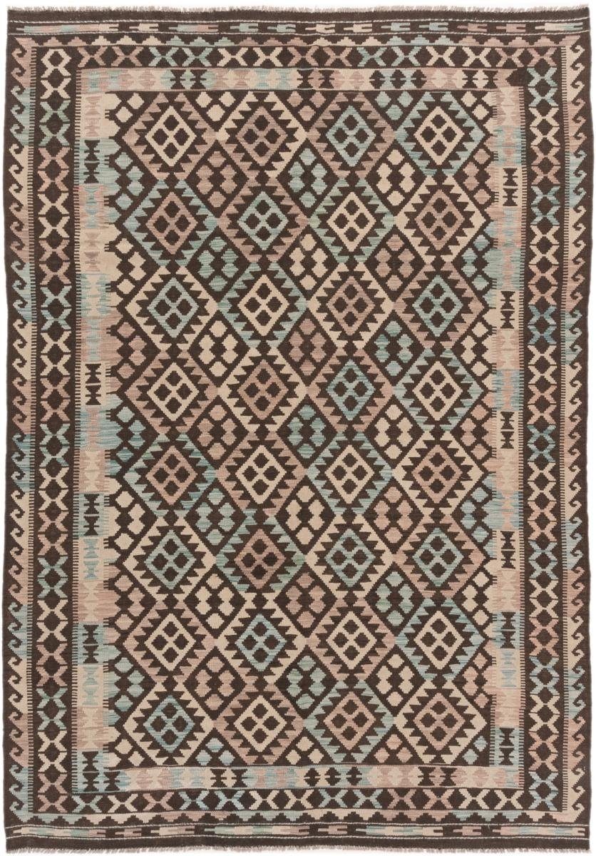 Orientteppich Kelim Afghan 206x290 Handgewebter Orientteppich, Nain Trading, rechteckig, Höhe: 3 mm
