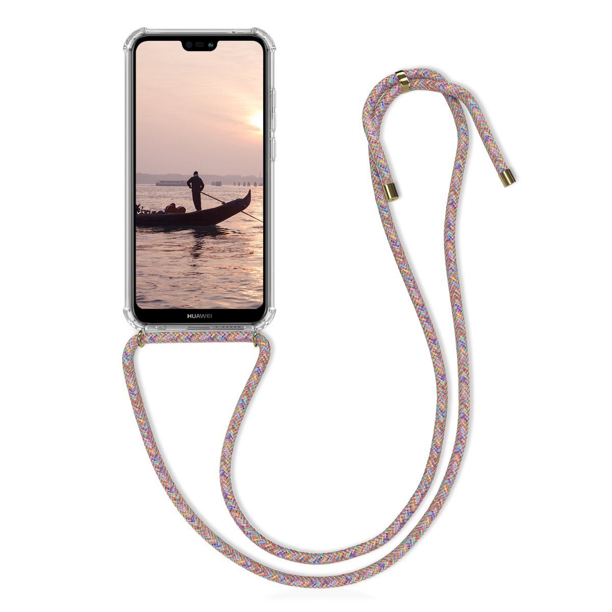 kwmobile Handyhülle Necklace Case für Huawei P20 Lite, Hülle Silikon mit  Handykette - Band Handyhülle