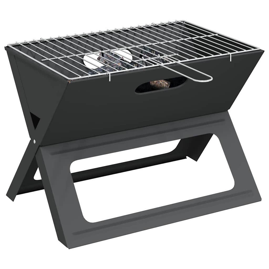 vidaXL Grillkamin Outdoor Grill Schwarz 46 x 31 x 31 cm Stahl