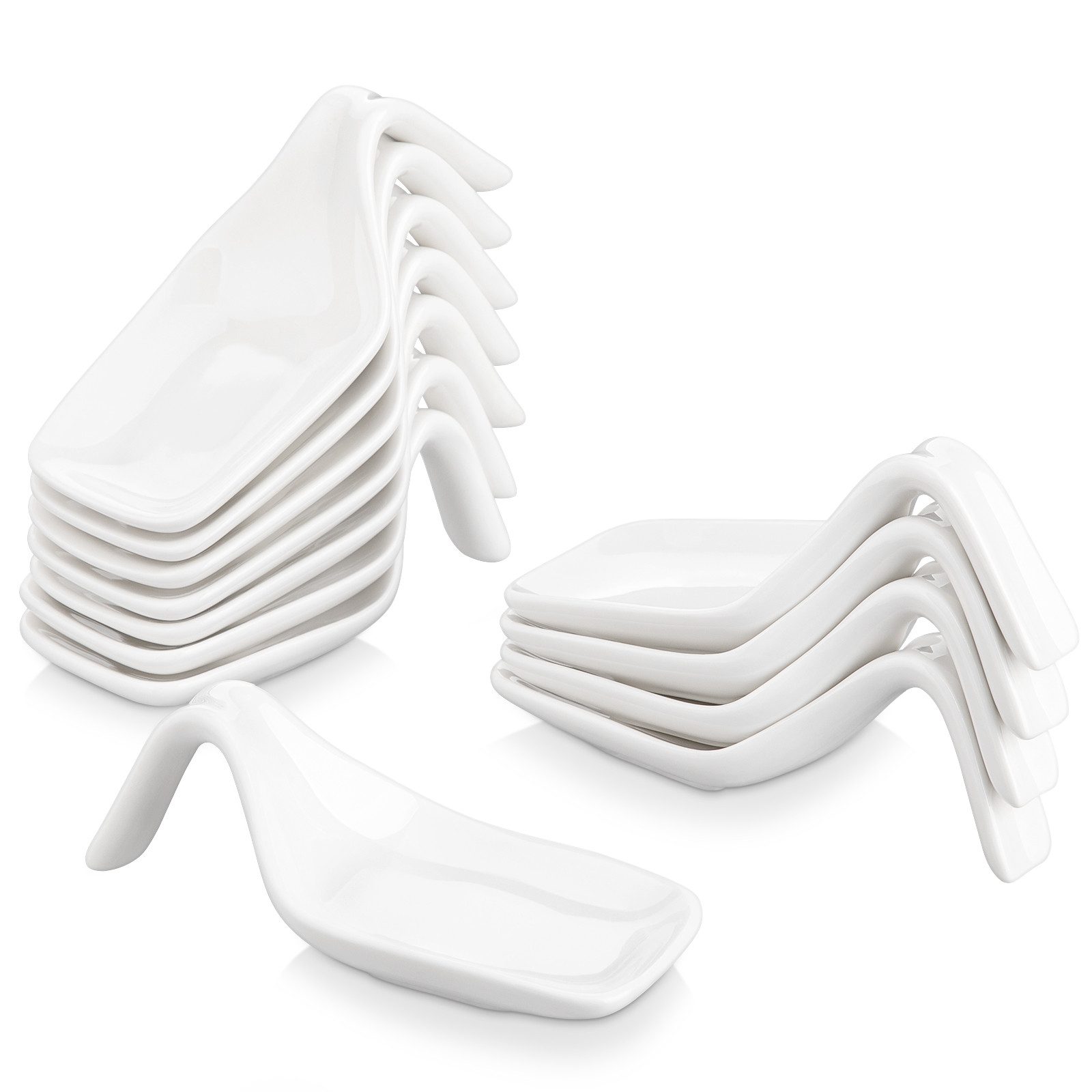 MALACASA Snackschale 12-tlg SUPER MINI Porzellan Set, Dipschälchen, Snackschale, Porzellan, (Set, 12-tlg)