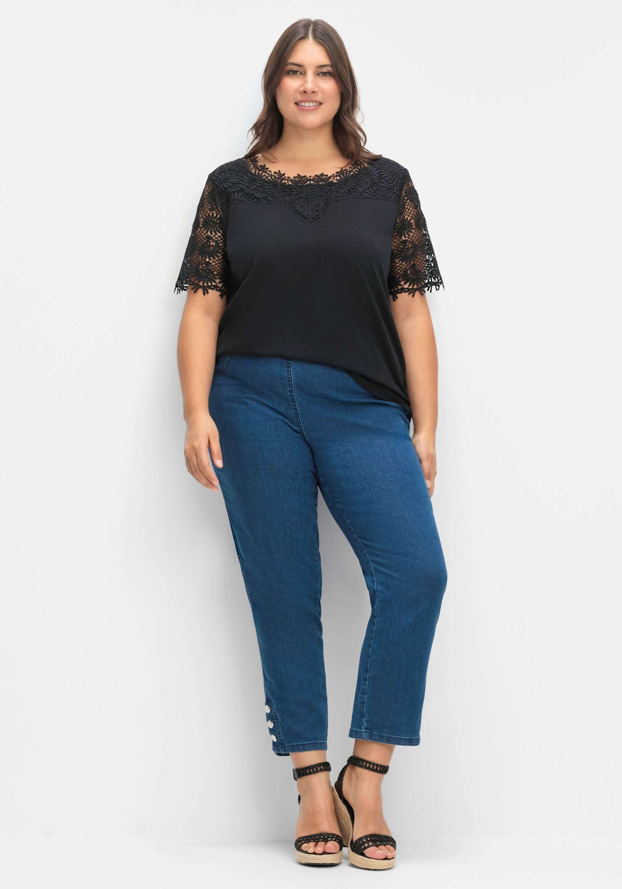 Sieh an! T-Shirt Shirt Kurzarm mit Rundhalsausschnitt