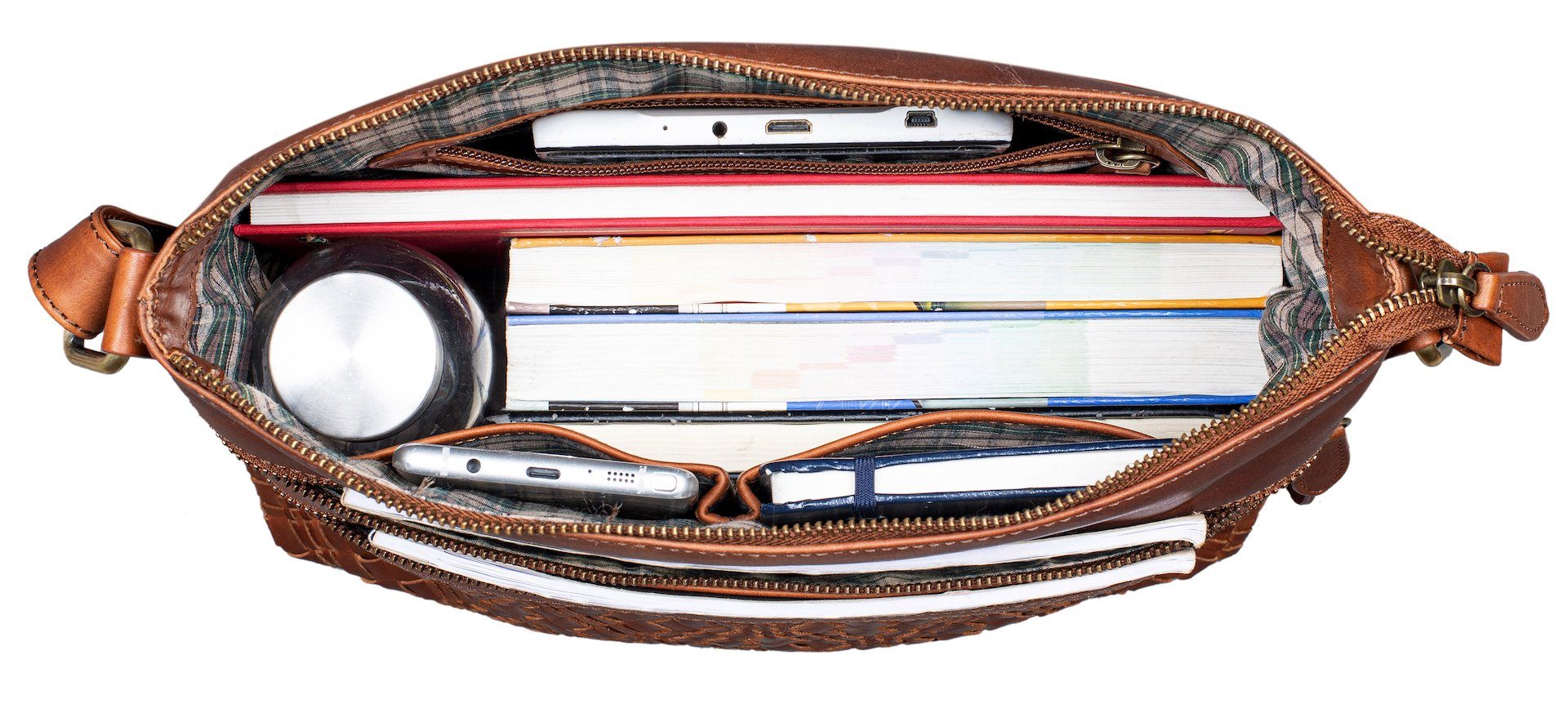 Benthill Umhängetasche Damen Echt Leder Schultertasche Frauen Handtasche Vintage Shopper Bag, Schultergurt / Umhängegurt Reißverschlussfach
