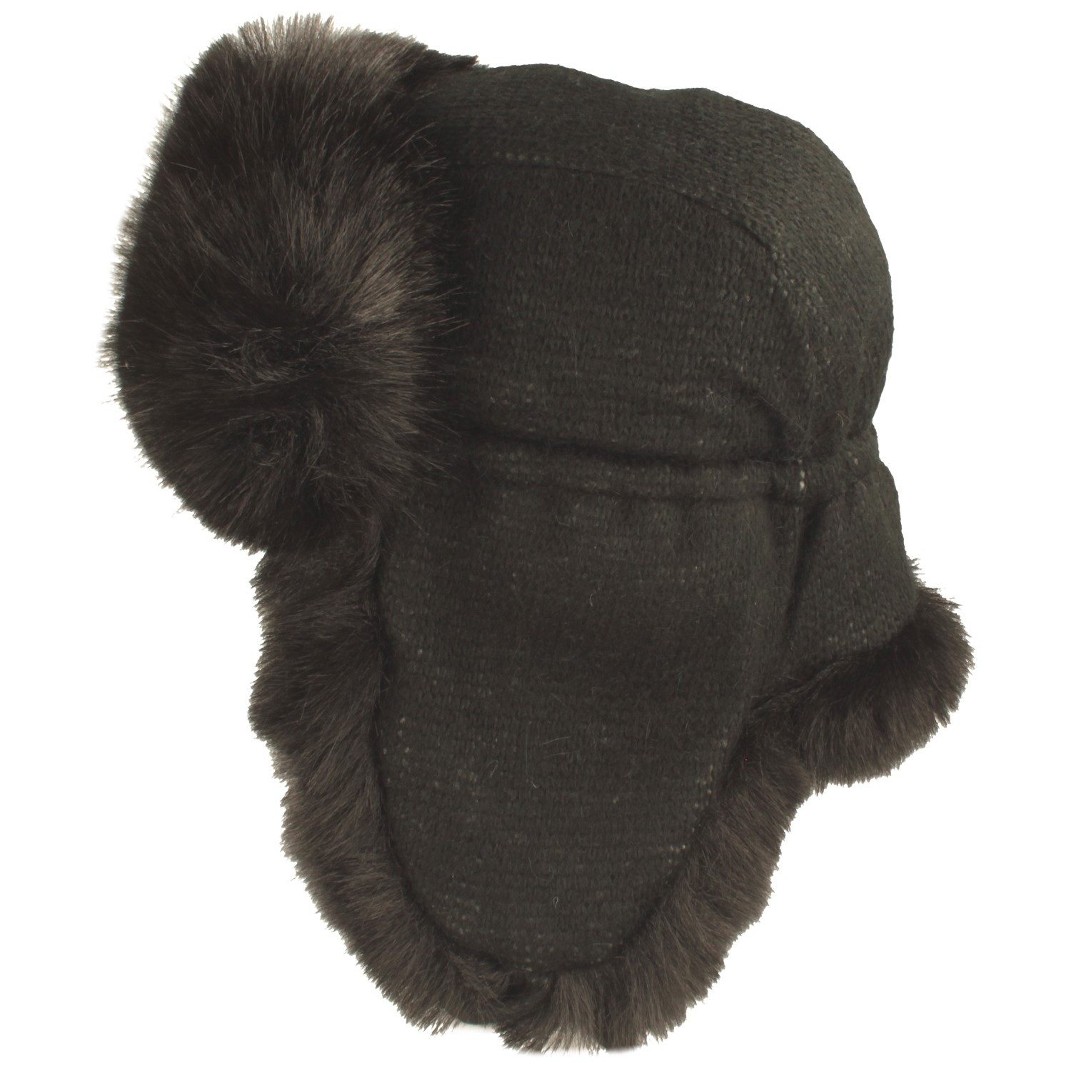 Breiter Strickmütze Warme Kunstfell Strick-Chapka für Damen günstig online kaufen