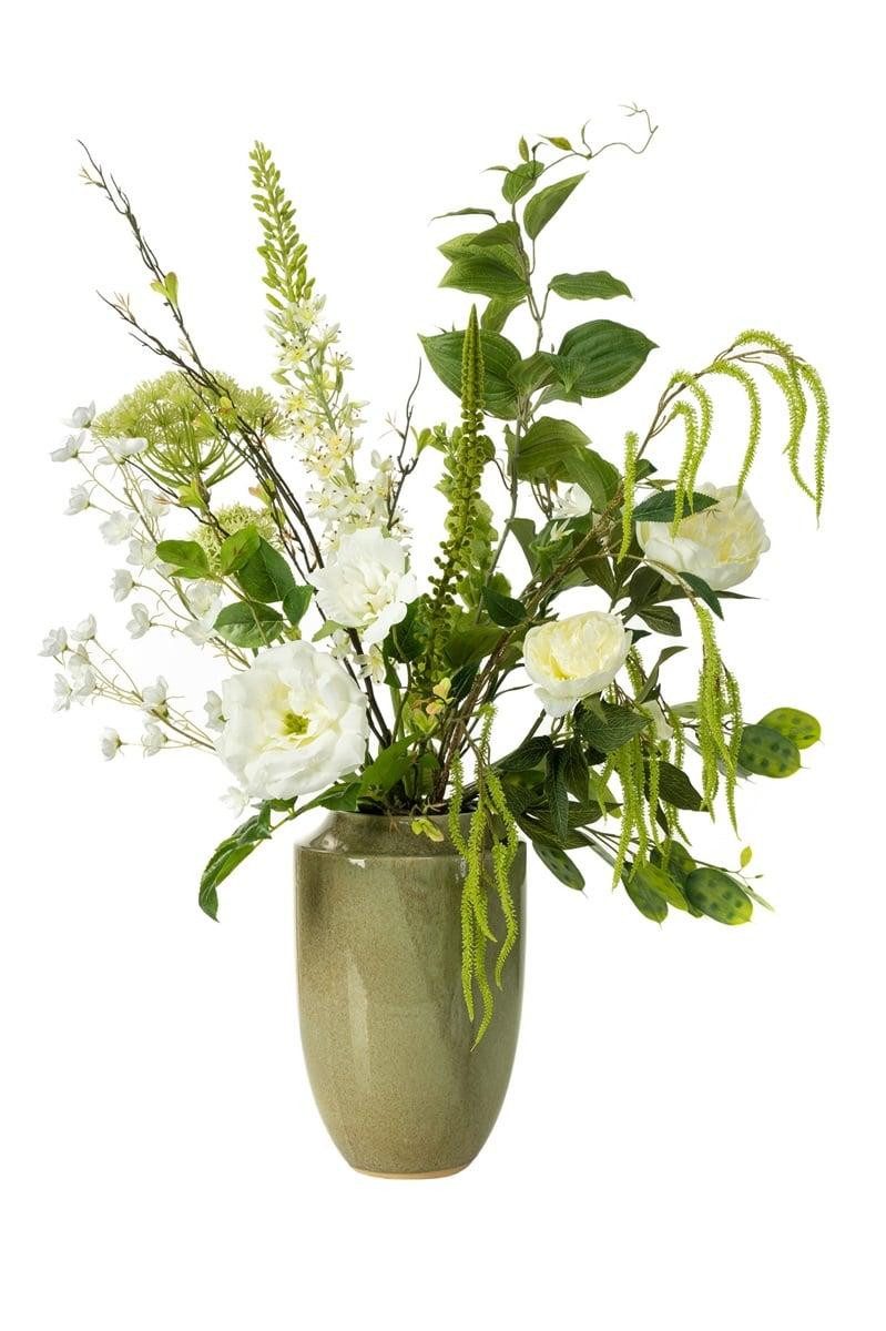Kunstblumenstrauß Deko Blumenstrauß FEME, weiß, 100cm, Ø35cm, artplants, Höhe 100 cm