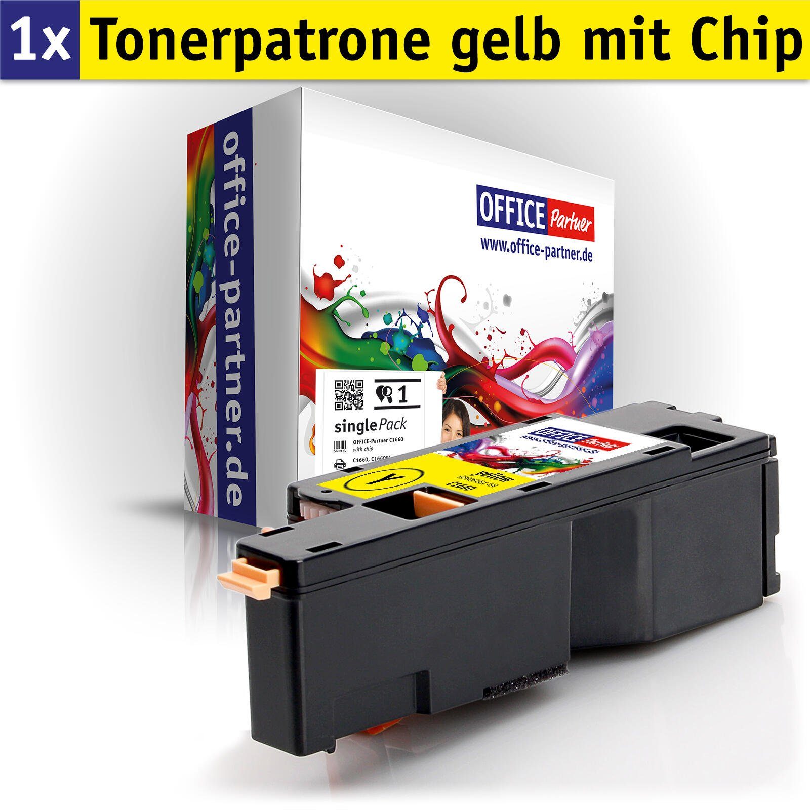 gelb Tonerkartusche Alternative OFFICE-Partner zu - C1660 Dell Y